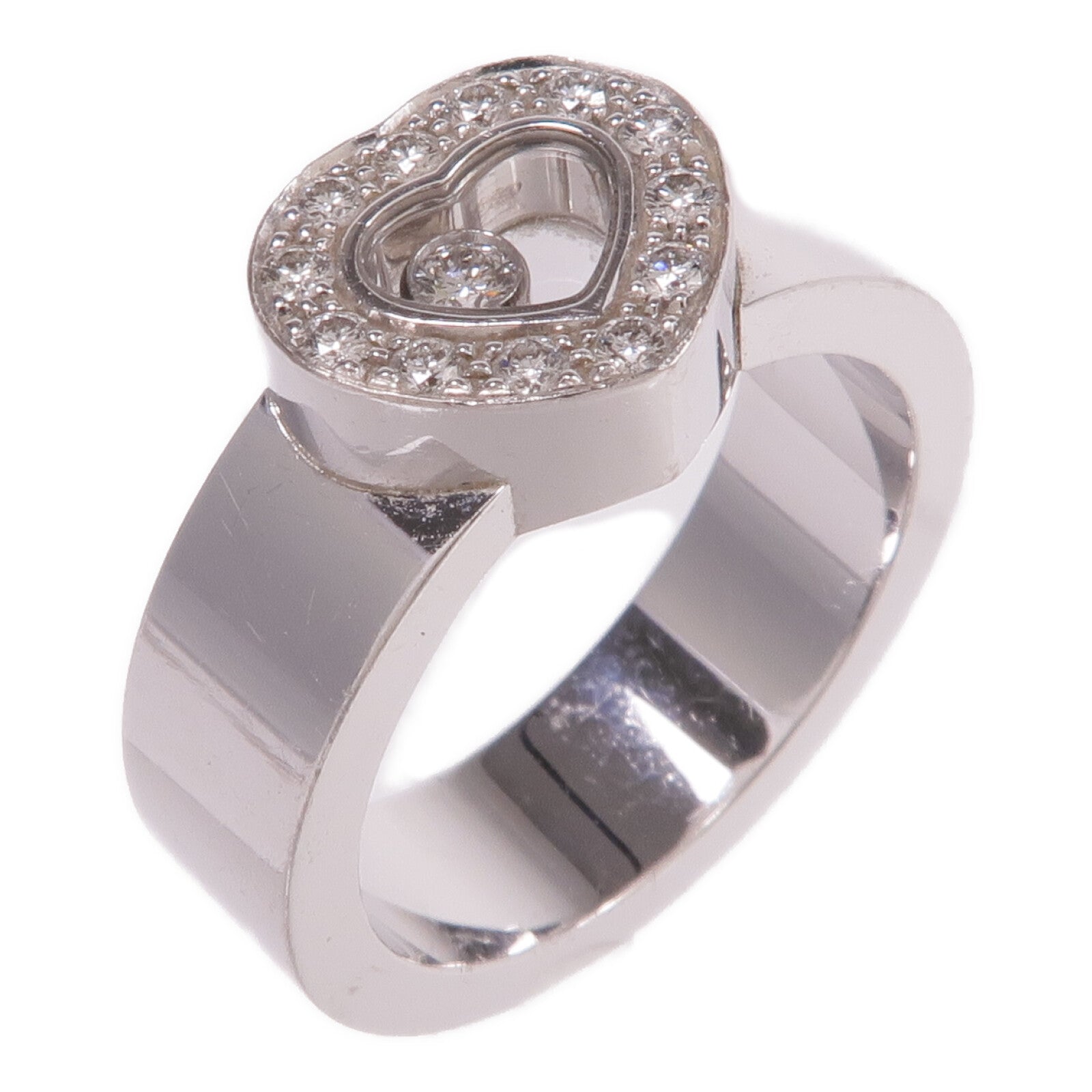 Chopard 18K白金Happy Diamonds Ring鑽石戒指US#6.5