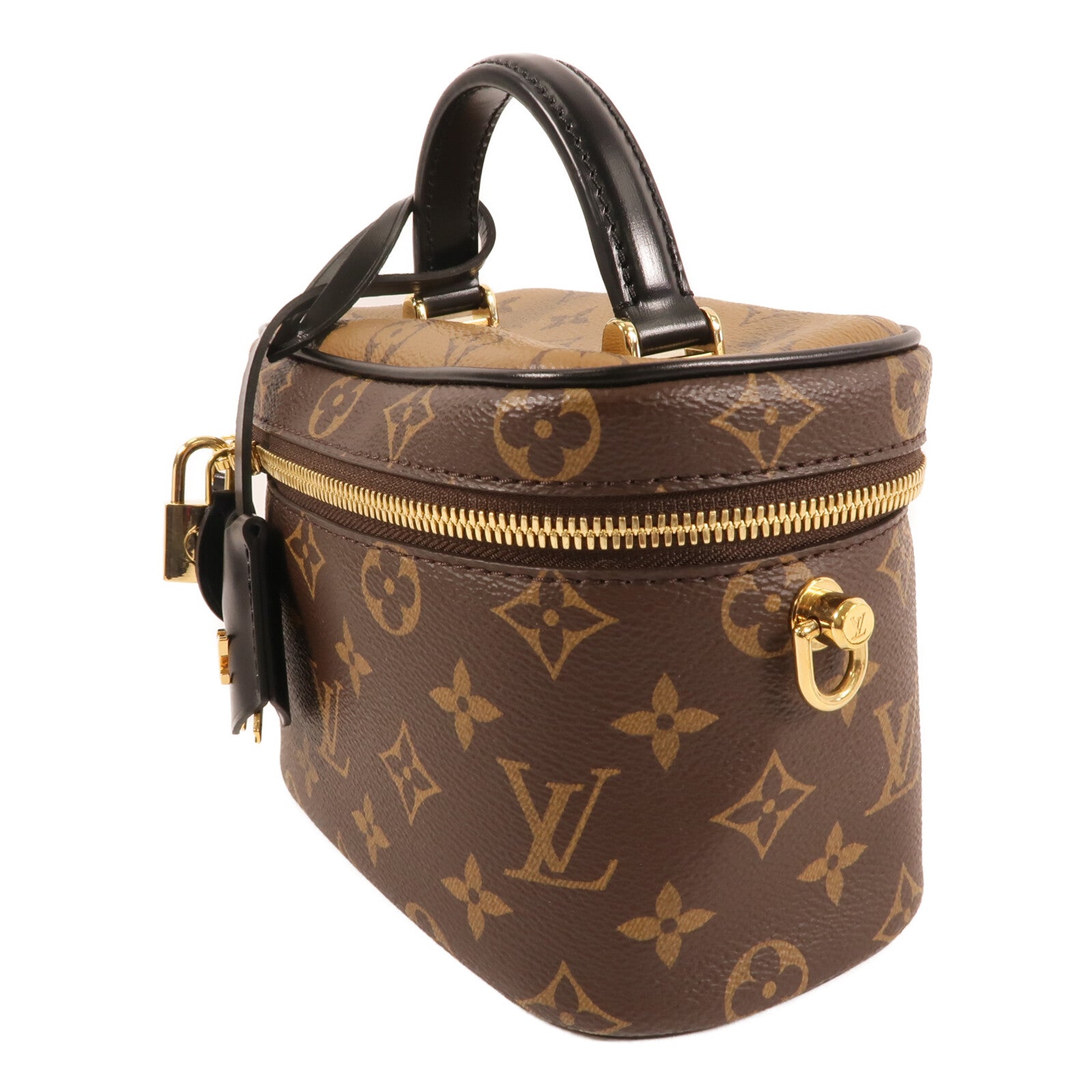 LOUIS VUITTON Monogram Reverse Vanity PM金扣手挽肩背兩用袋