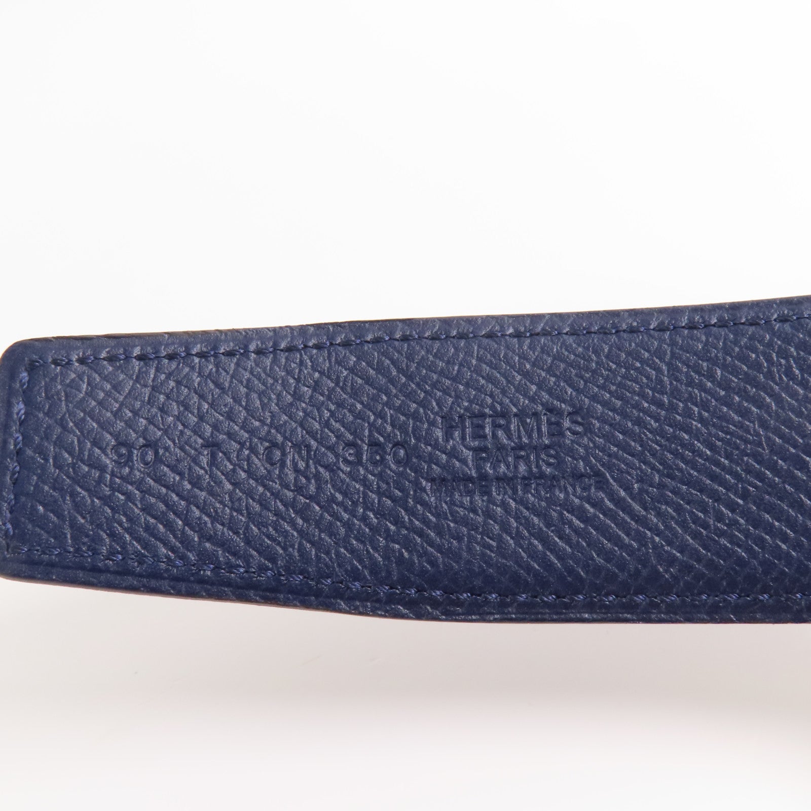 HERMES Epsom/Swift皮革H Belt 90cm金扣皮帶89 Noir