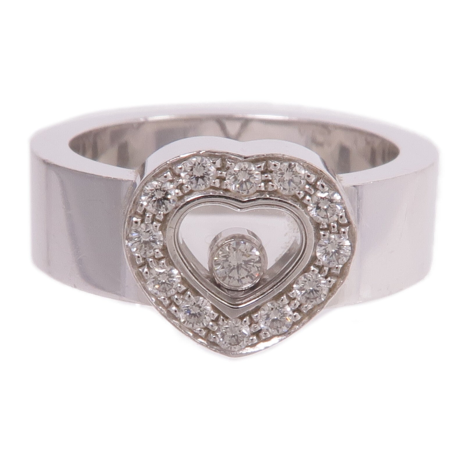 Chopard 18K白金Happy Diamonds Ring鑽石戒指US#6.5