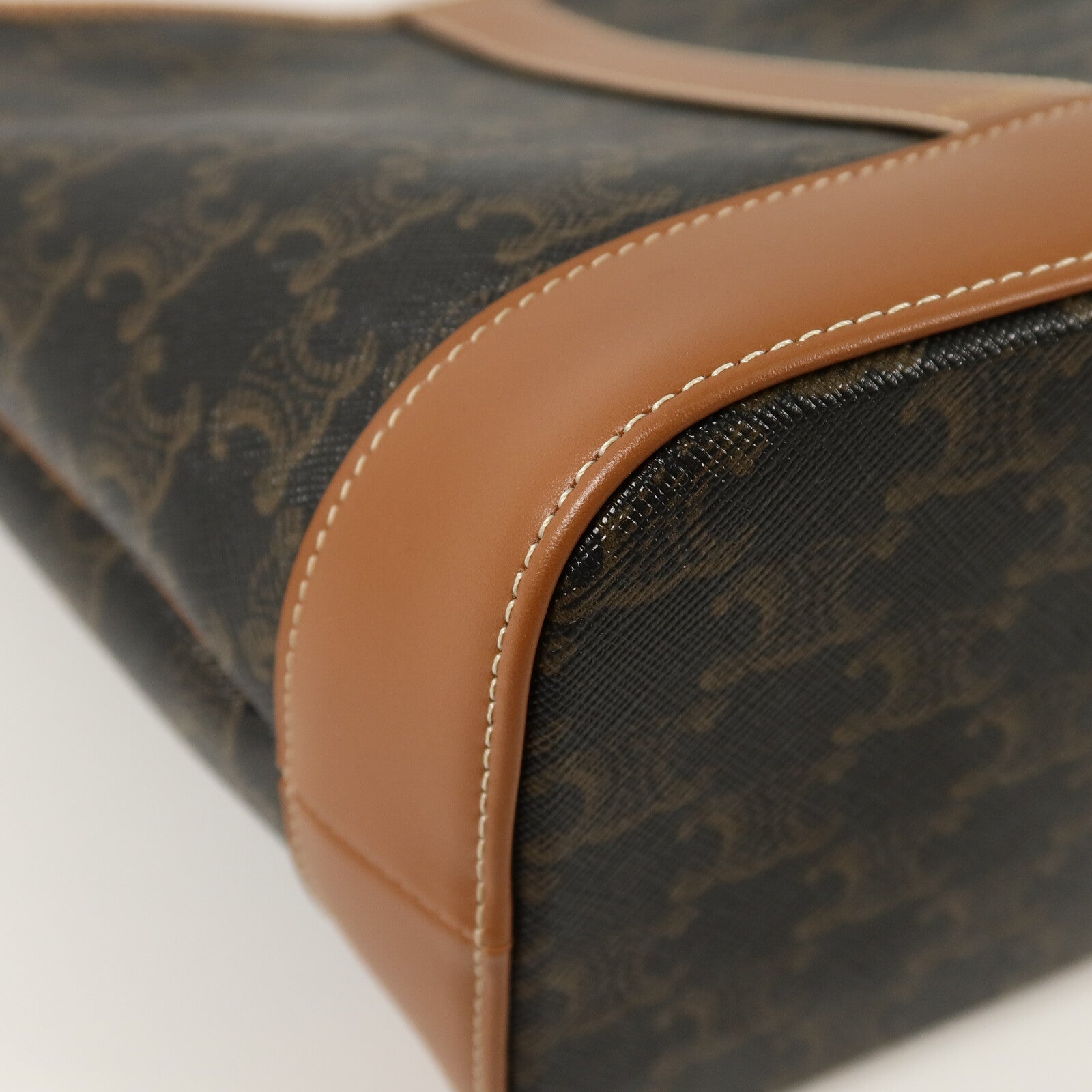CELINE 塗層帆布Triomphe Small Bucket肩背袋
