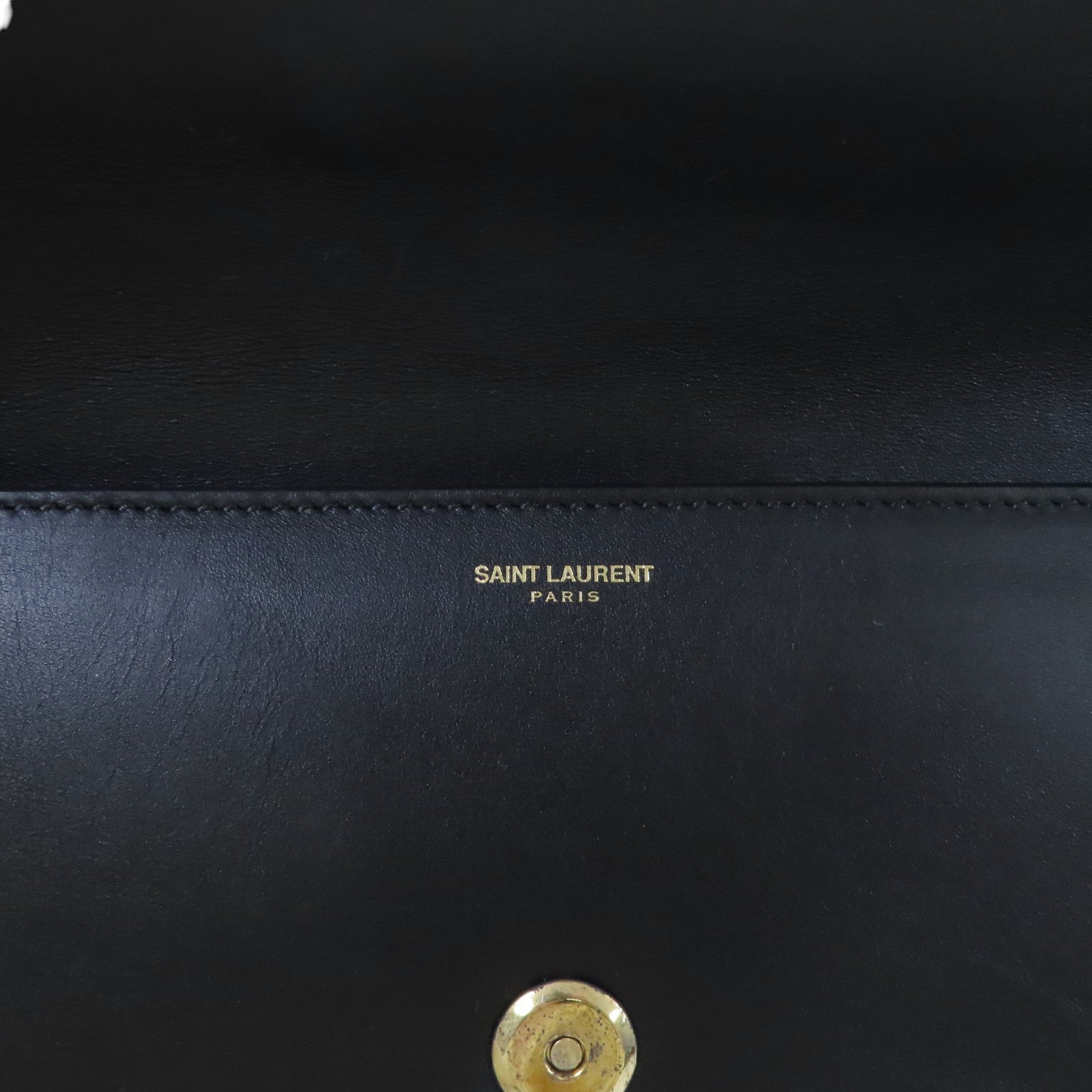SAINT LAURENT 牛皮皮革Clutch Bag金扣手拿包