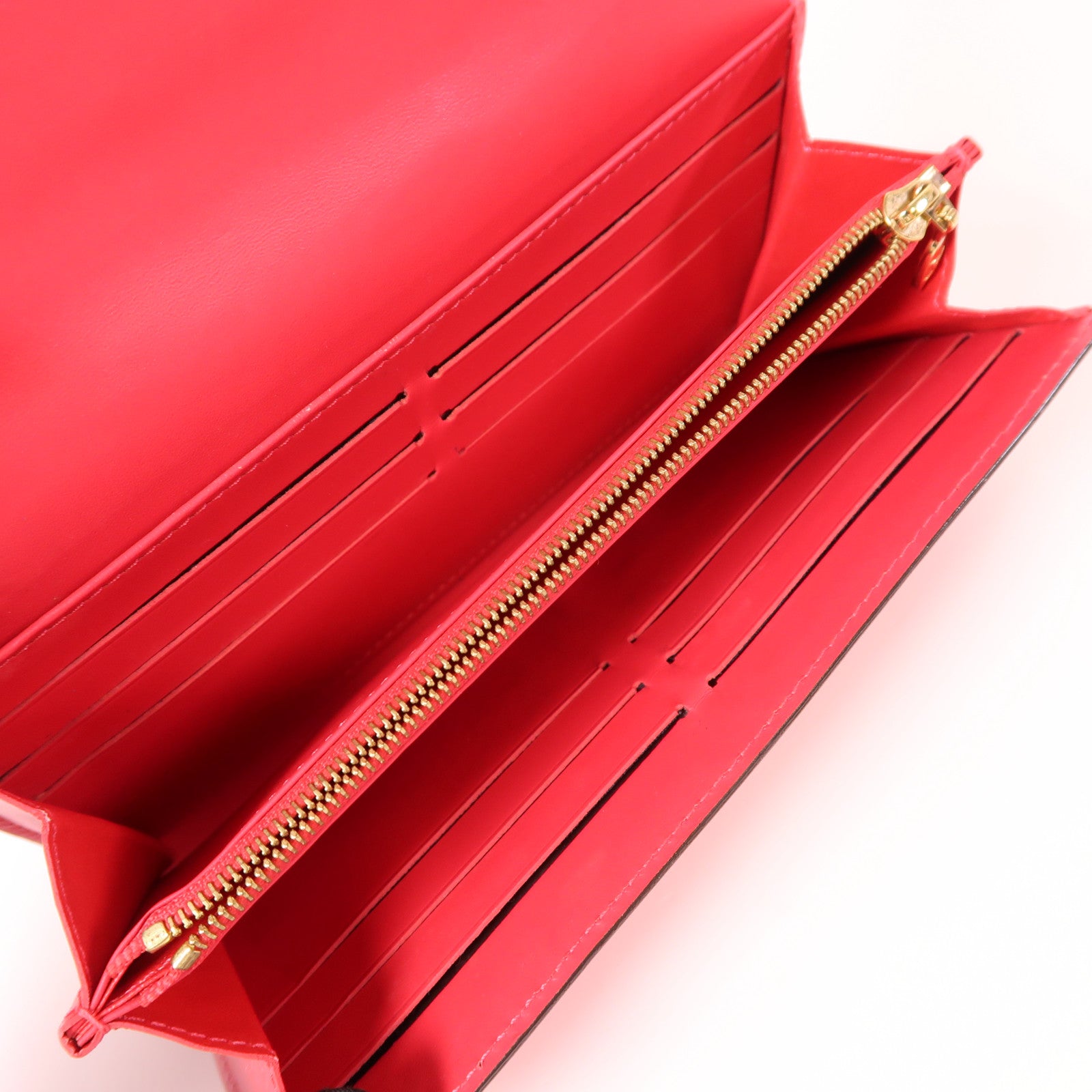 LOUIS VUITTON Monogram Vernis Portefeuille Sarah金扣長錢包