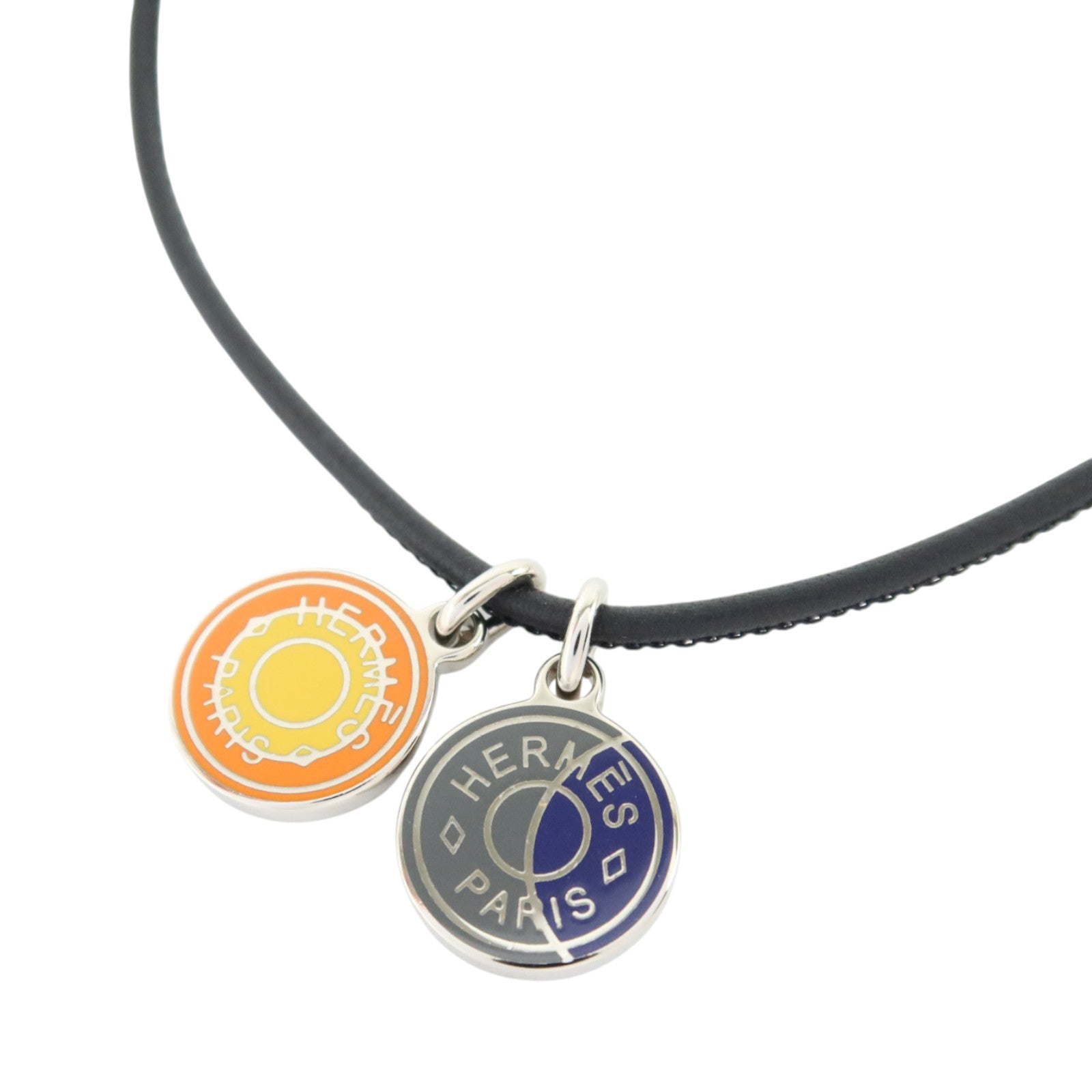 HERMES Swift皮革/金屬Eclipse Necklace項鏈