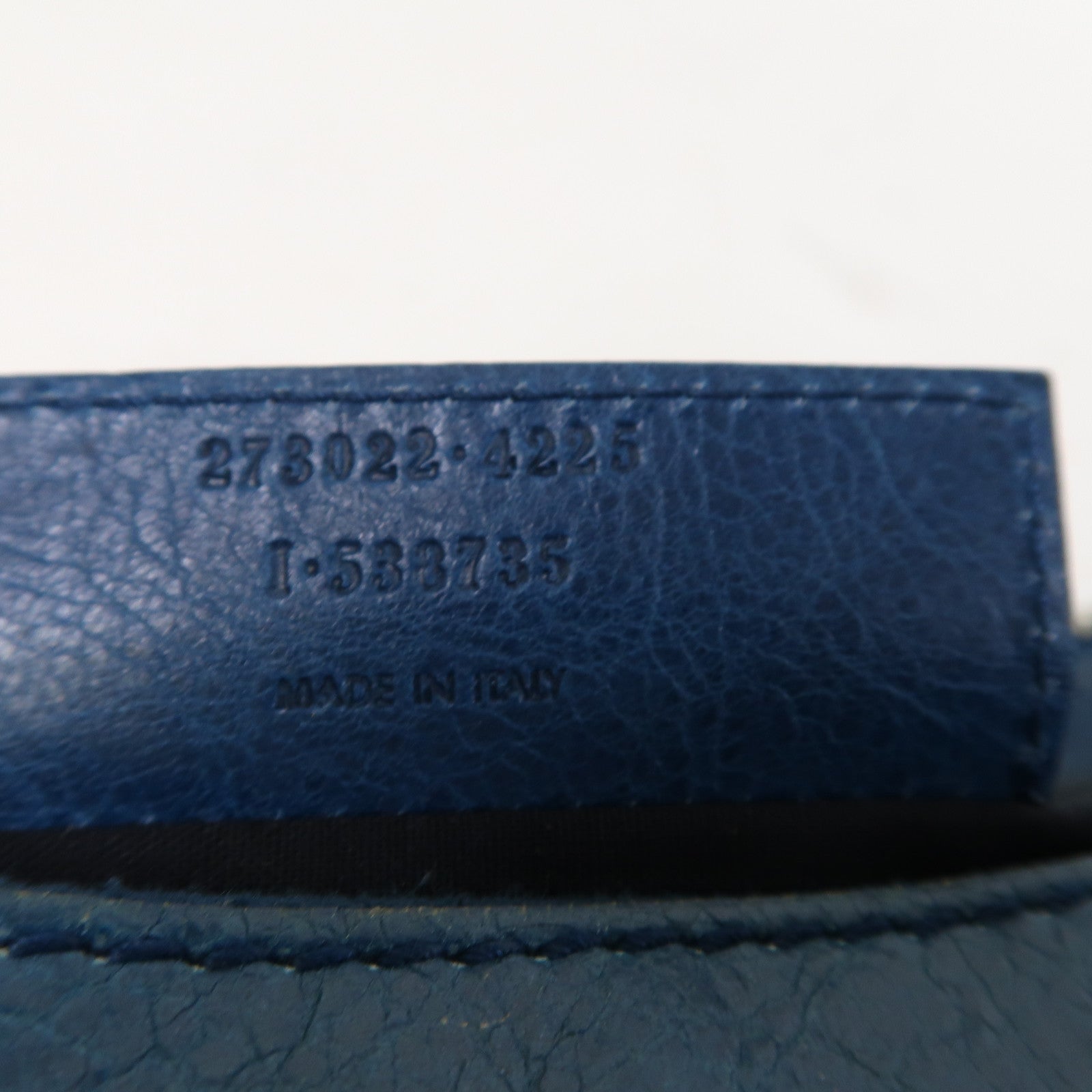 BALENCIAGA 牛皮皮革Clutch Bag銀扣手拿包藍色