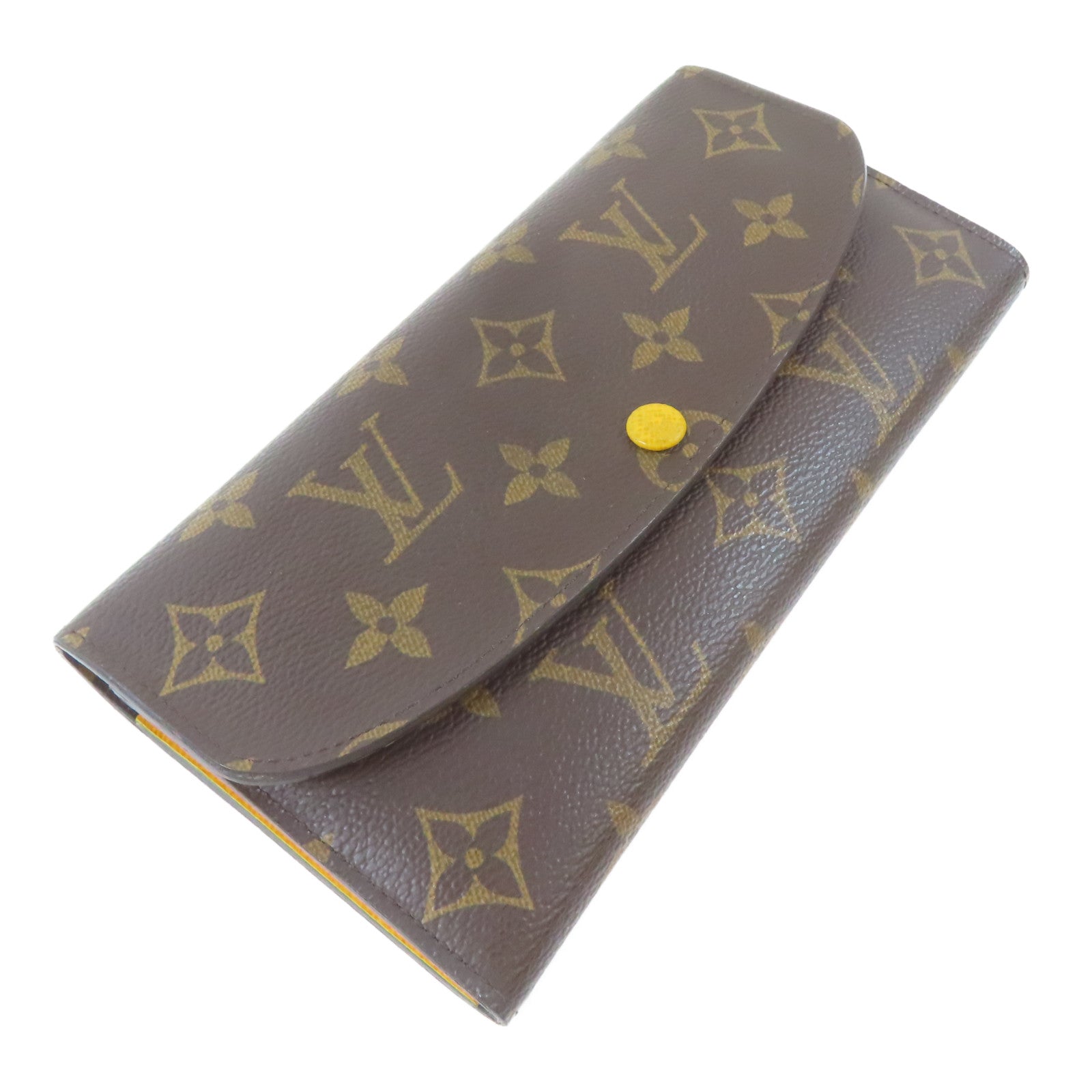LOUIS VUITTON Monogram Emilie Wallet金扣長錢包啡色