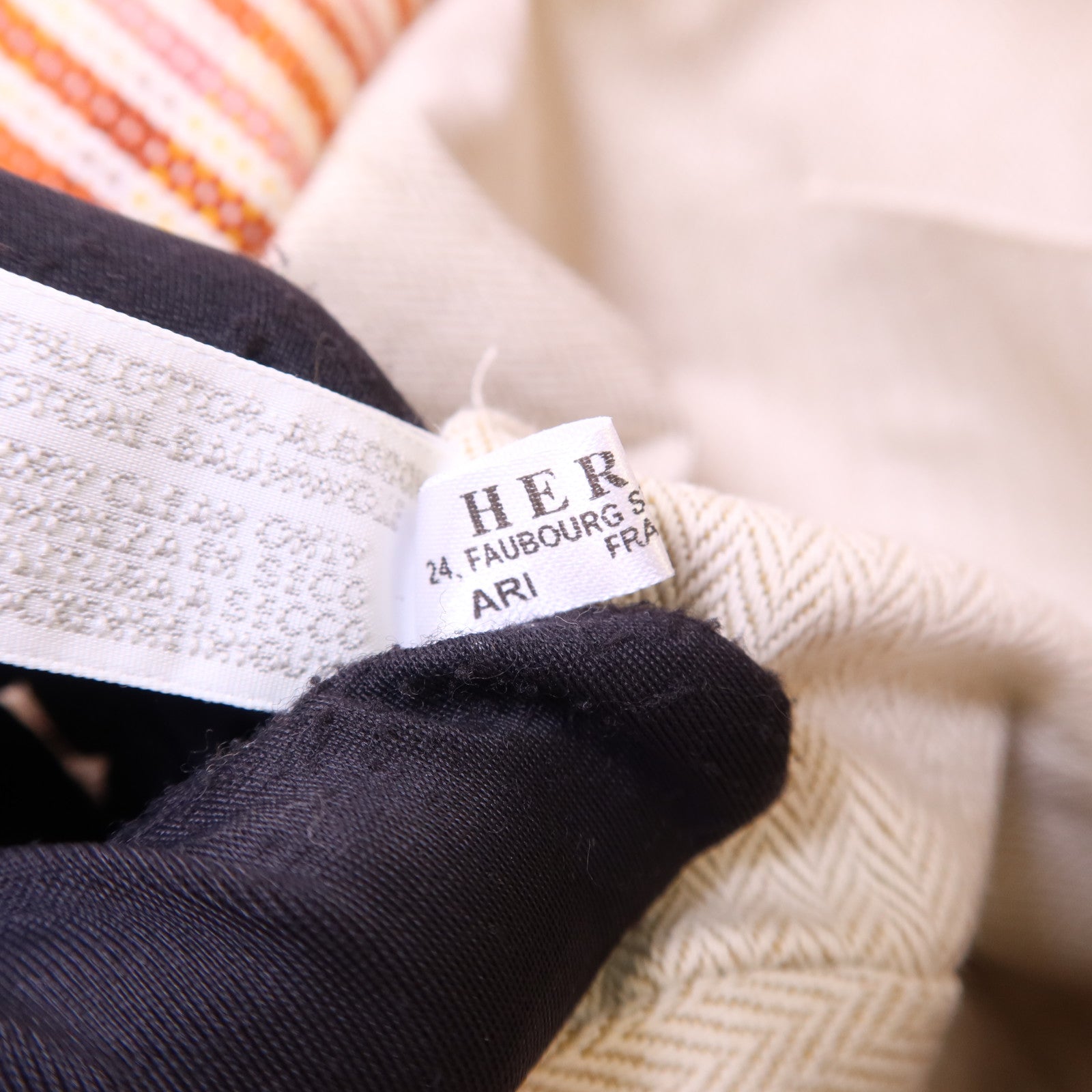 HERMES 布料Animaux Nattes Backpack銀扣背包