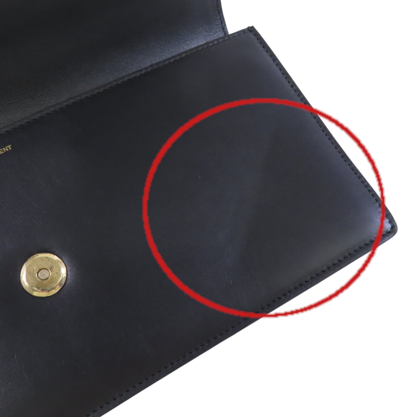 SAINT LAURENT 【激減優惠】牛皮皮革Clutch Bag金扣手拿包