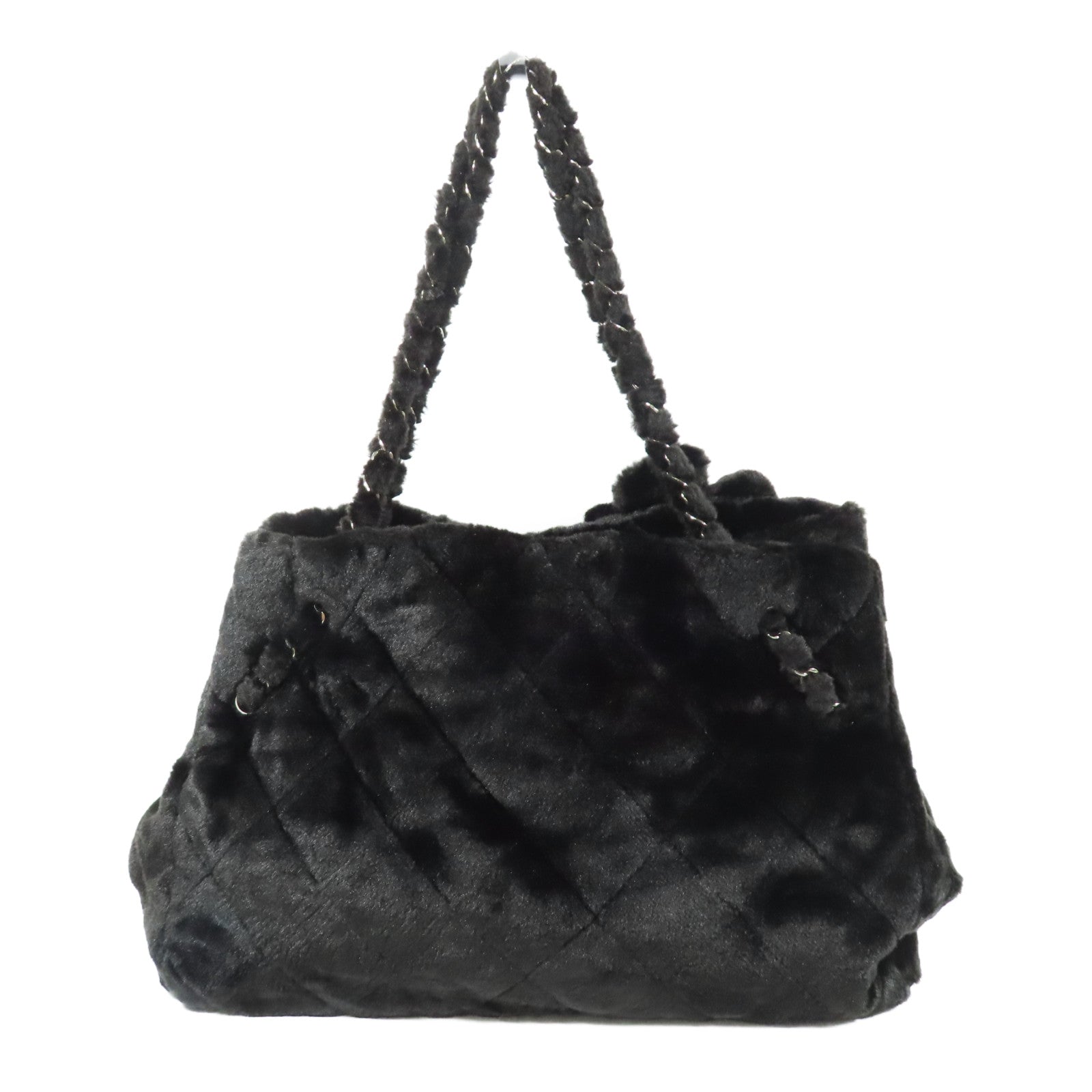 CHANEL【激減優惠】 兎毛Shoulder Bag銀扣肩背袋