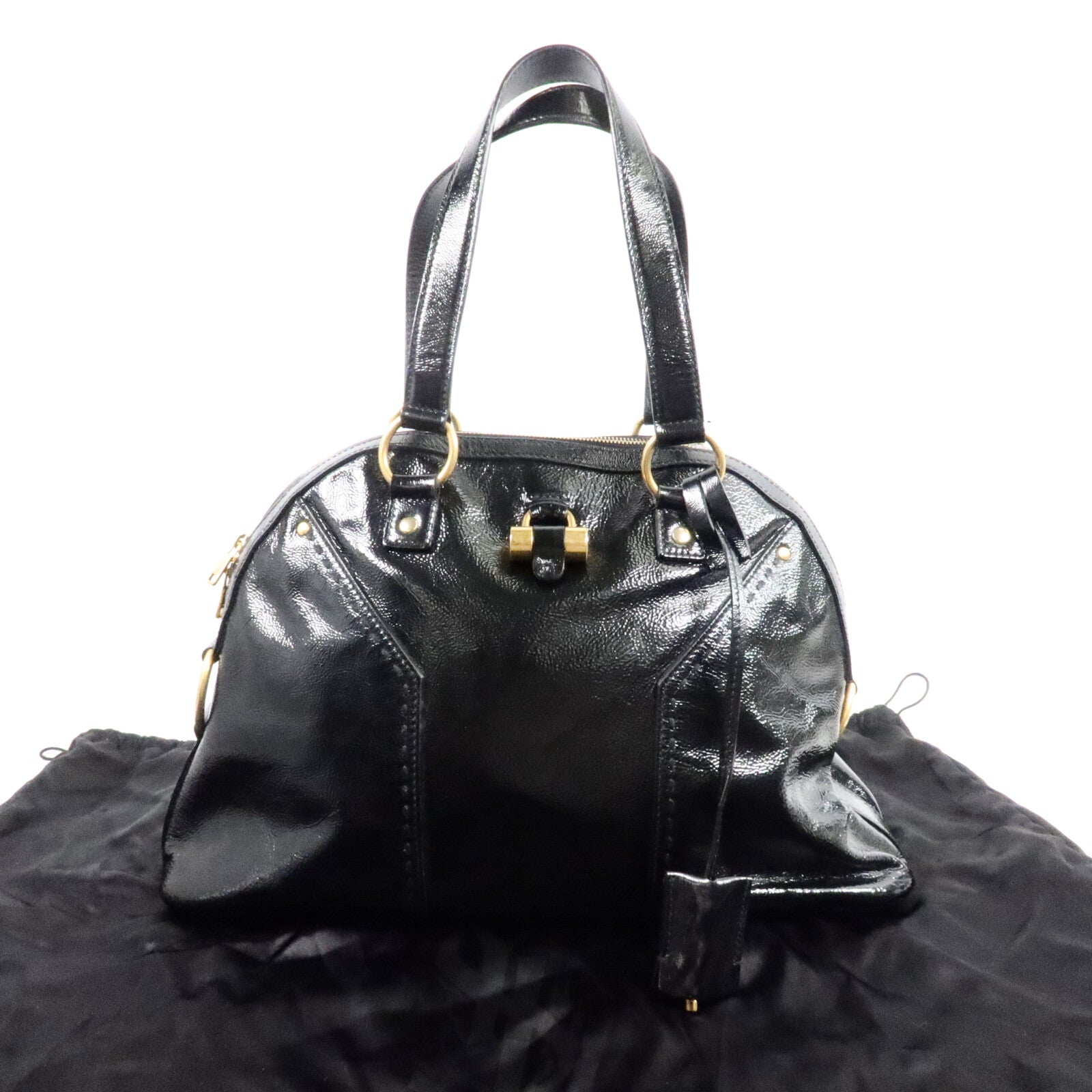 YVES SAINT LAURENT 漆皮皮革Muse Bag手挽袋