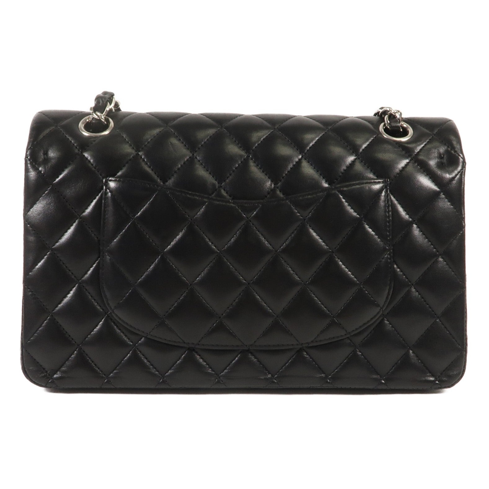 CHANEL 羊皮皮革Classic 25銀扣鏈帶肩背袋