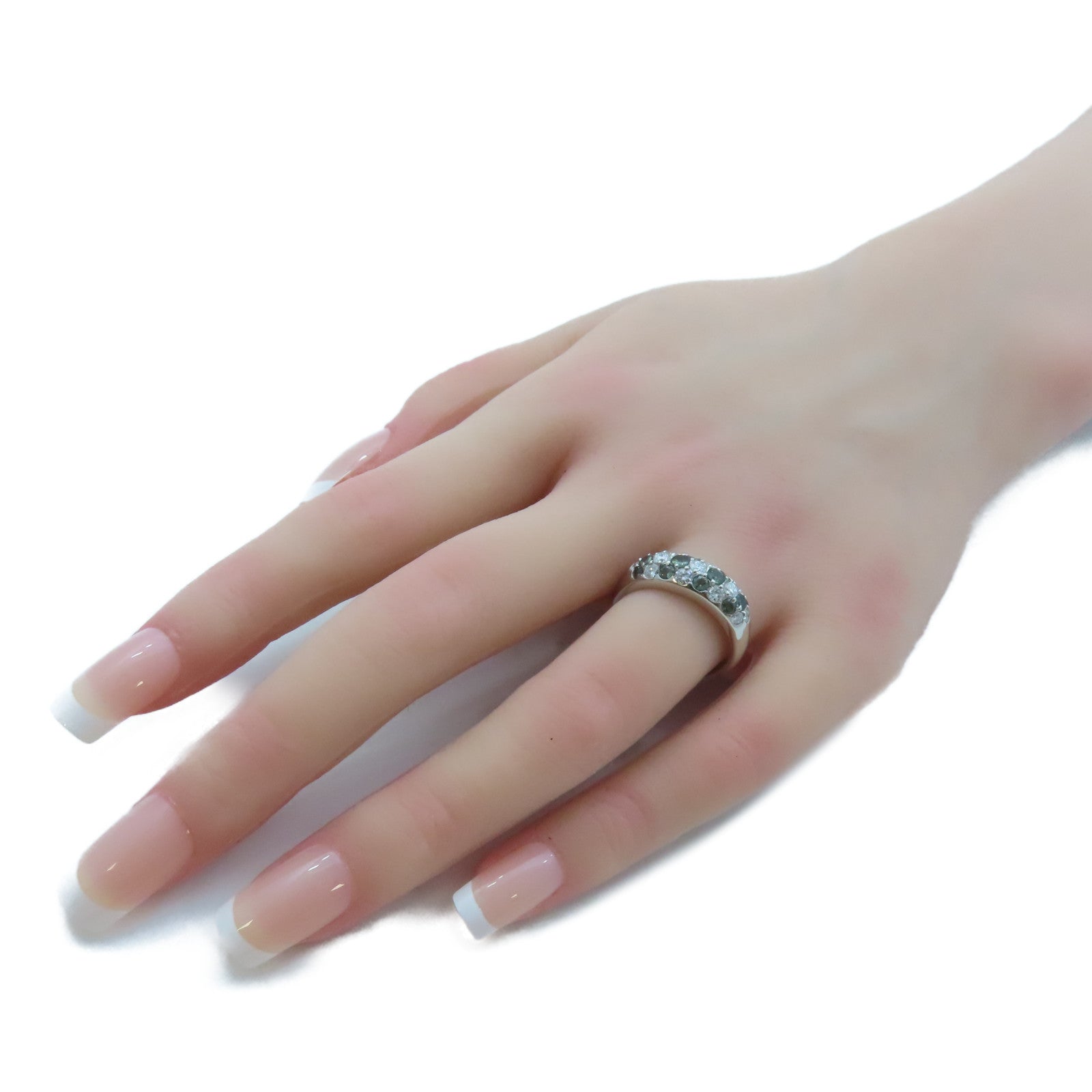 JEWELRY PT900白金Alexandrite/Diamond Ring0.66ct紫翠玉/0.65ct鑽石戒指US#7.25