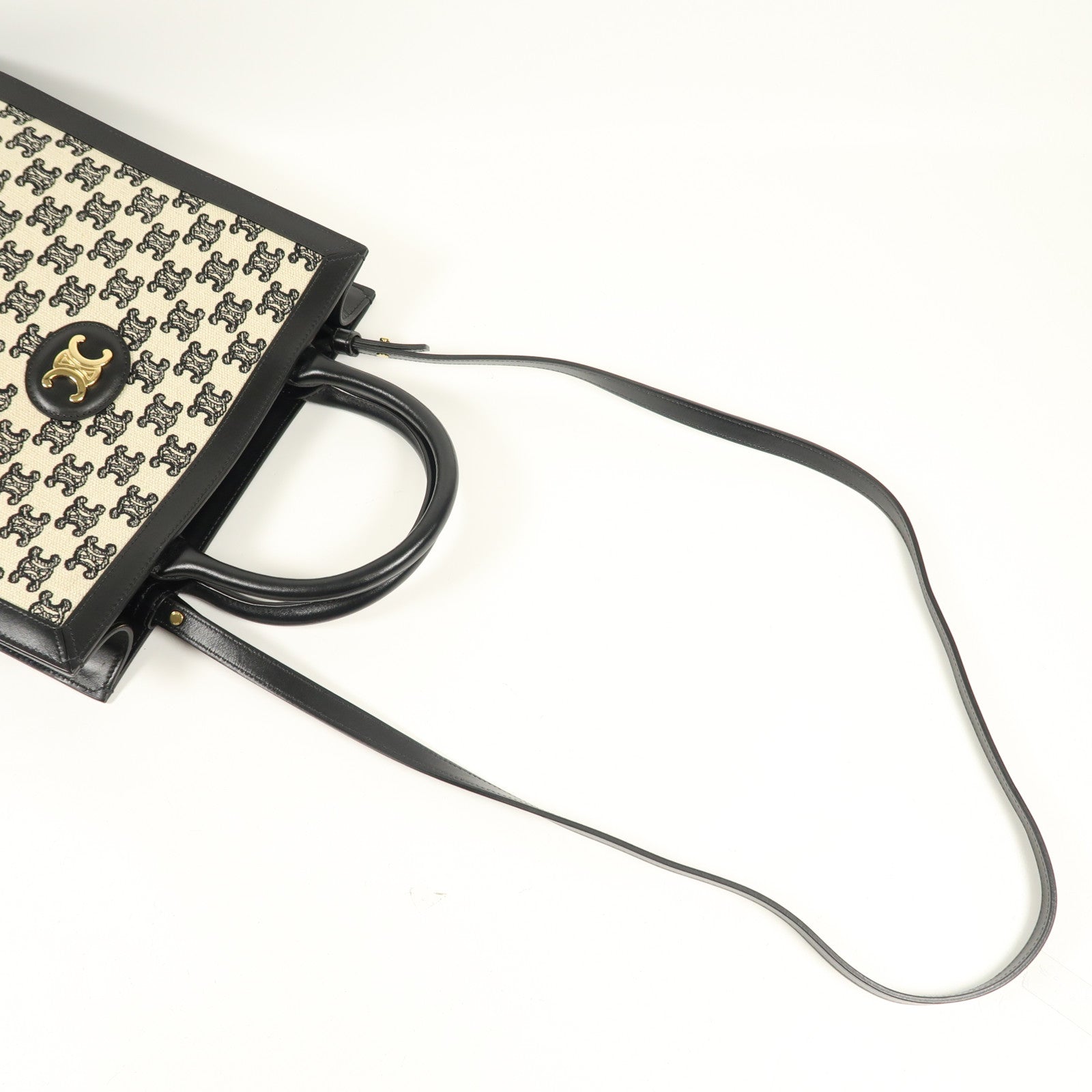 CELINE 帆布2 Way Bag金扣手挽肩背兩用袋