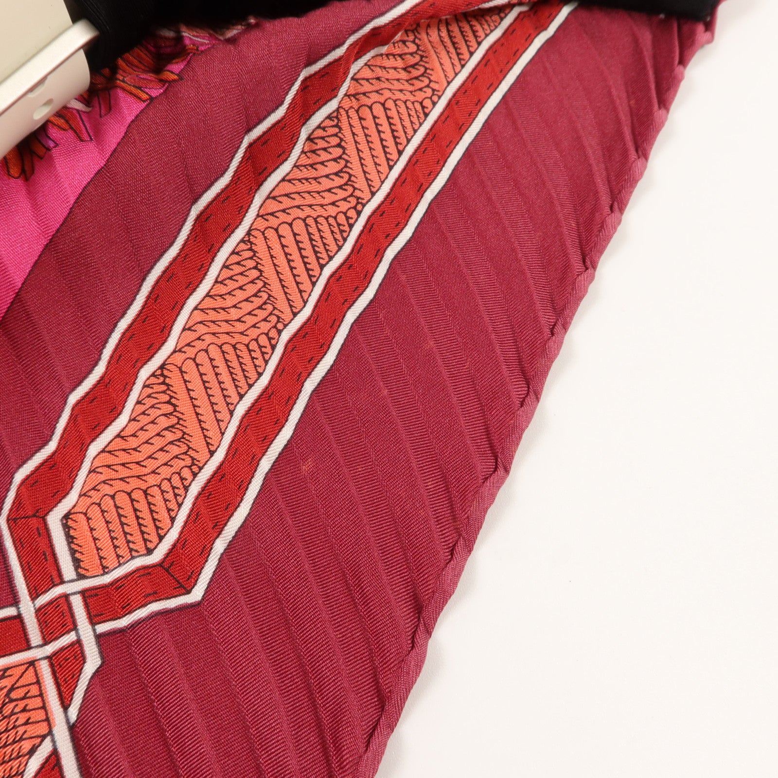 HERMES 絲質Pleated Scarf 130x45cm絲巾