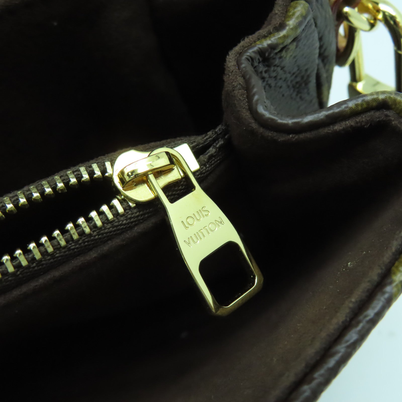 LOUIS VUITTON Monogram Pochette Metis East West金扣鏈帶手挽肩背兩用袋啡色