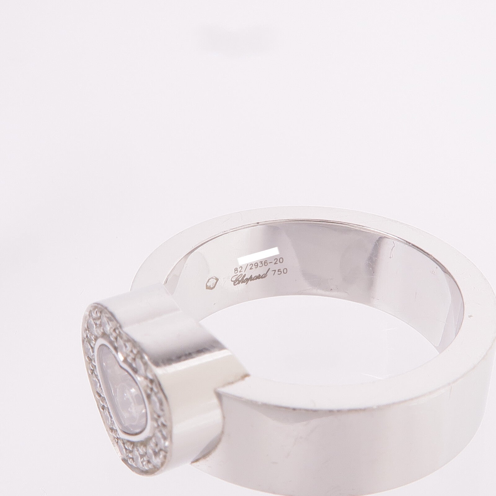 Chopard 18K白金Happy Diamonds Ring鑽石戒指US#6.5