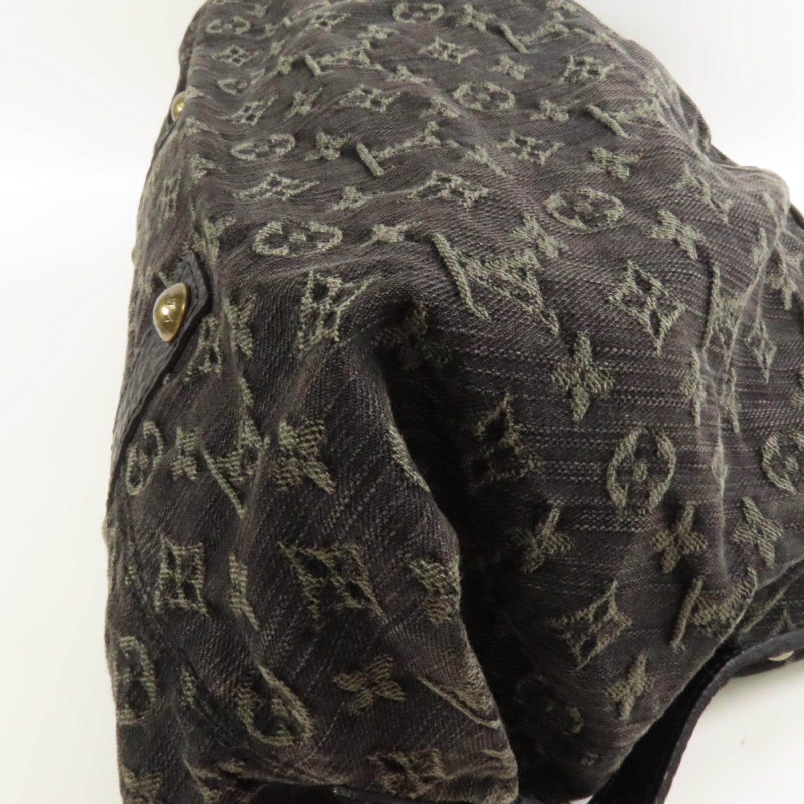 LOUIS VUITTON Monogram Denim Neo Cabby MM金扣手挽肩背兩用袋