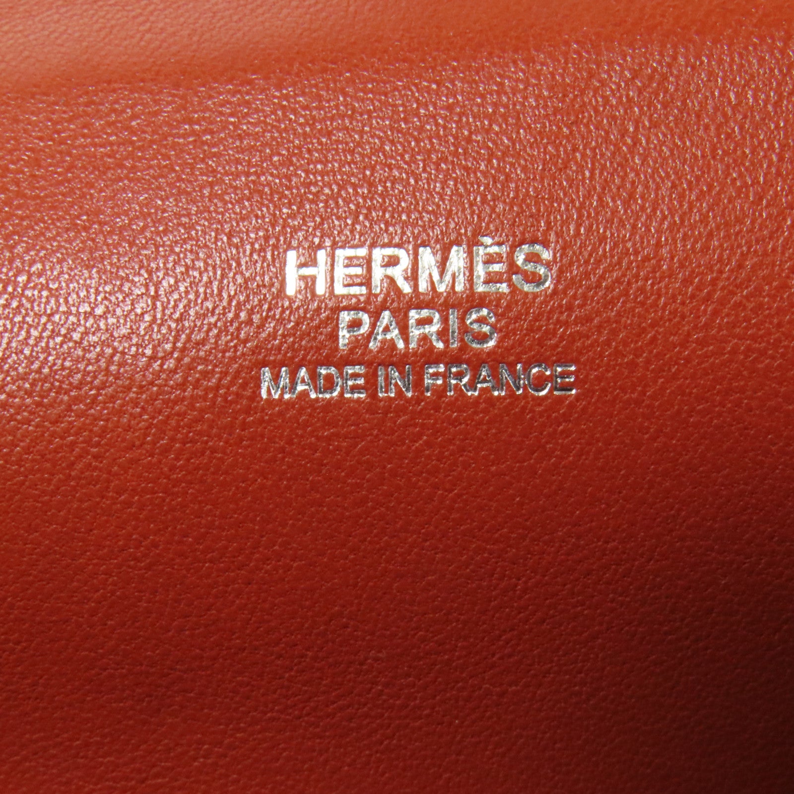 HERMES Evercolor皮革Tool Box 20銀扣手挽肩背兩用袋Brique