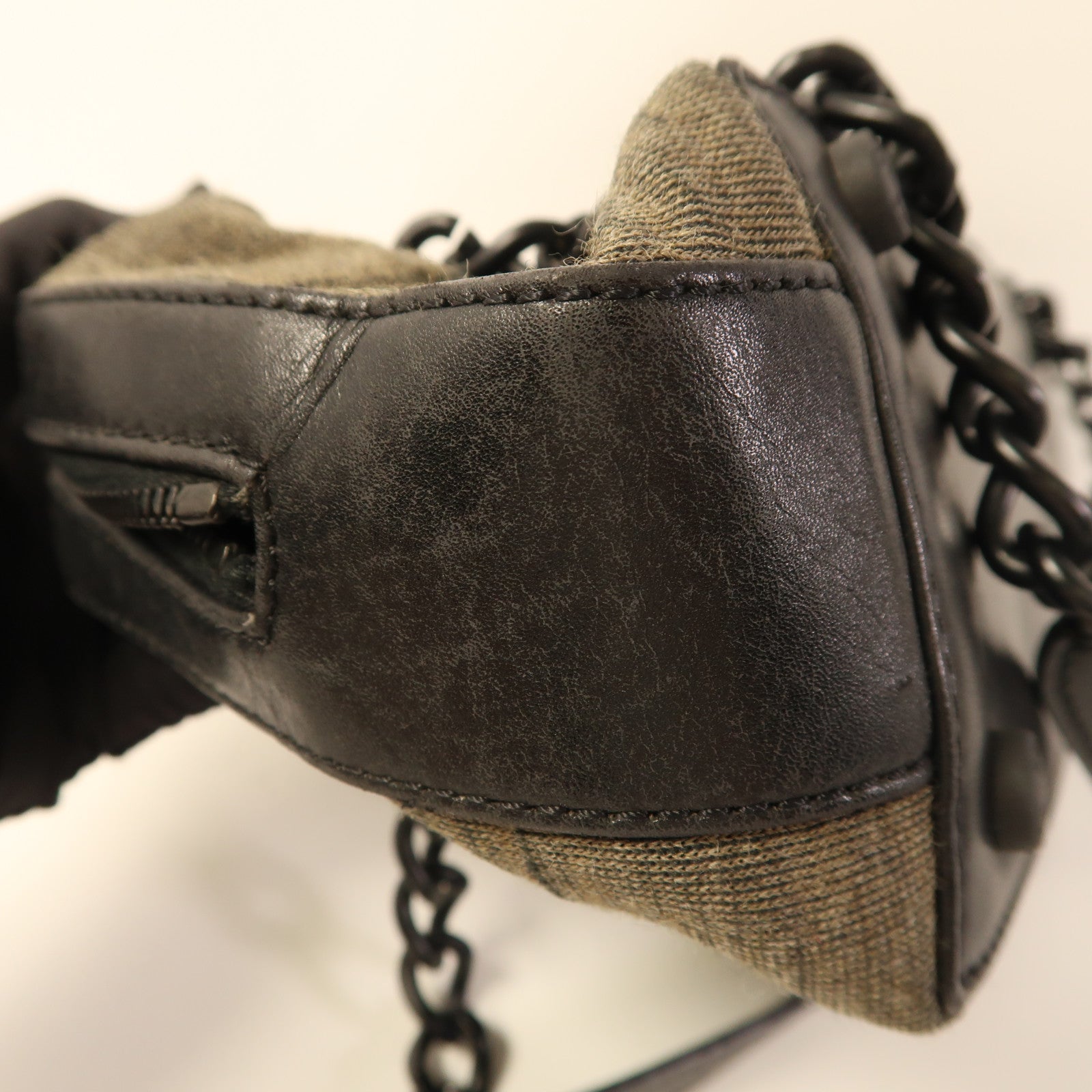 CHANEL 布料Vintage Shoulder Bag鏈帶肩背袋