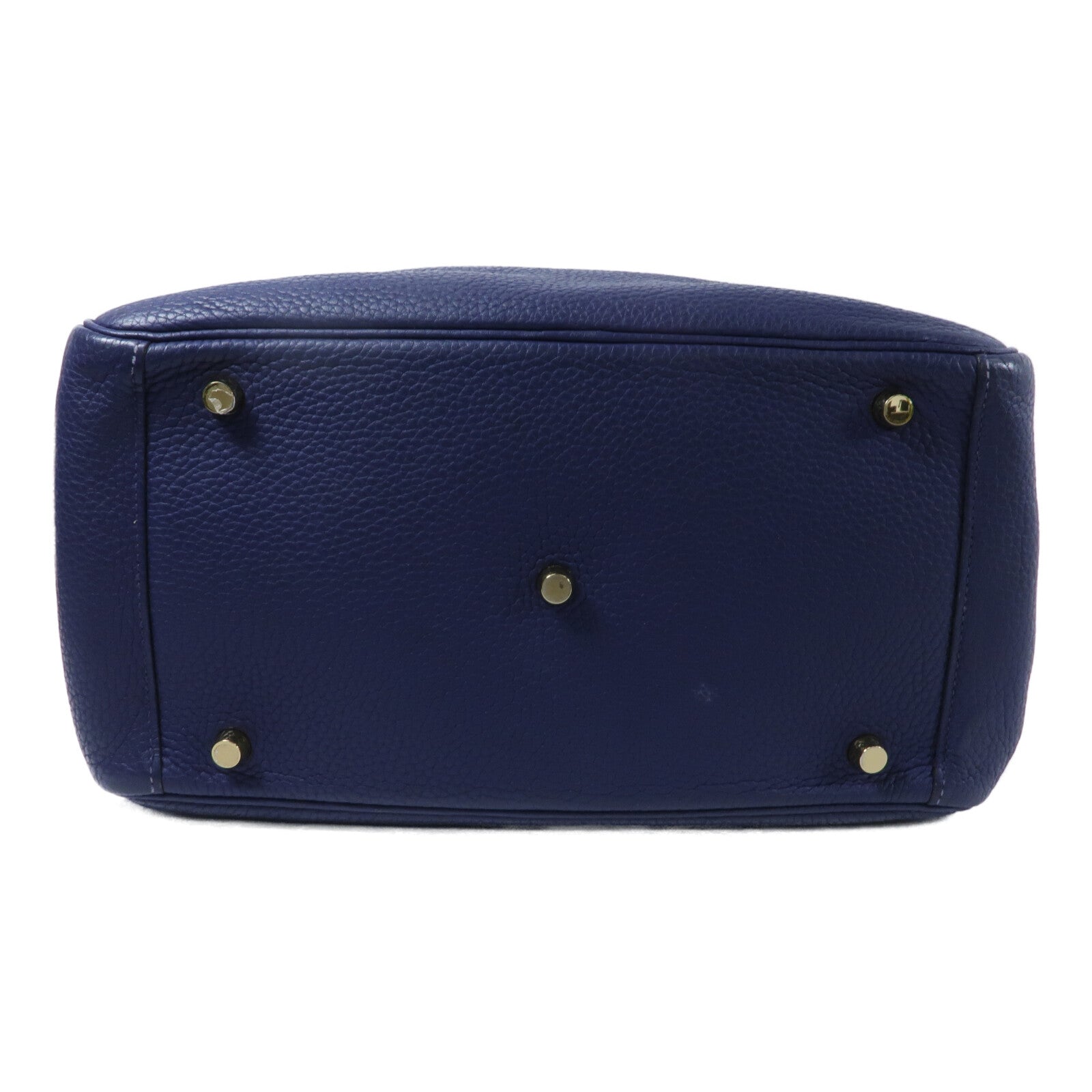HERMES Clemence皮革Lindy 30手挽肩背兩用袋Bleu Encre