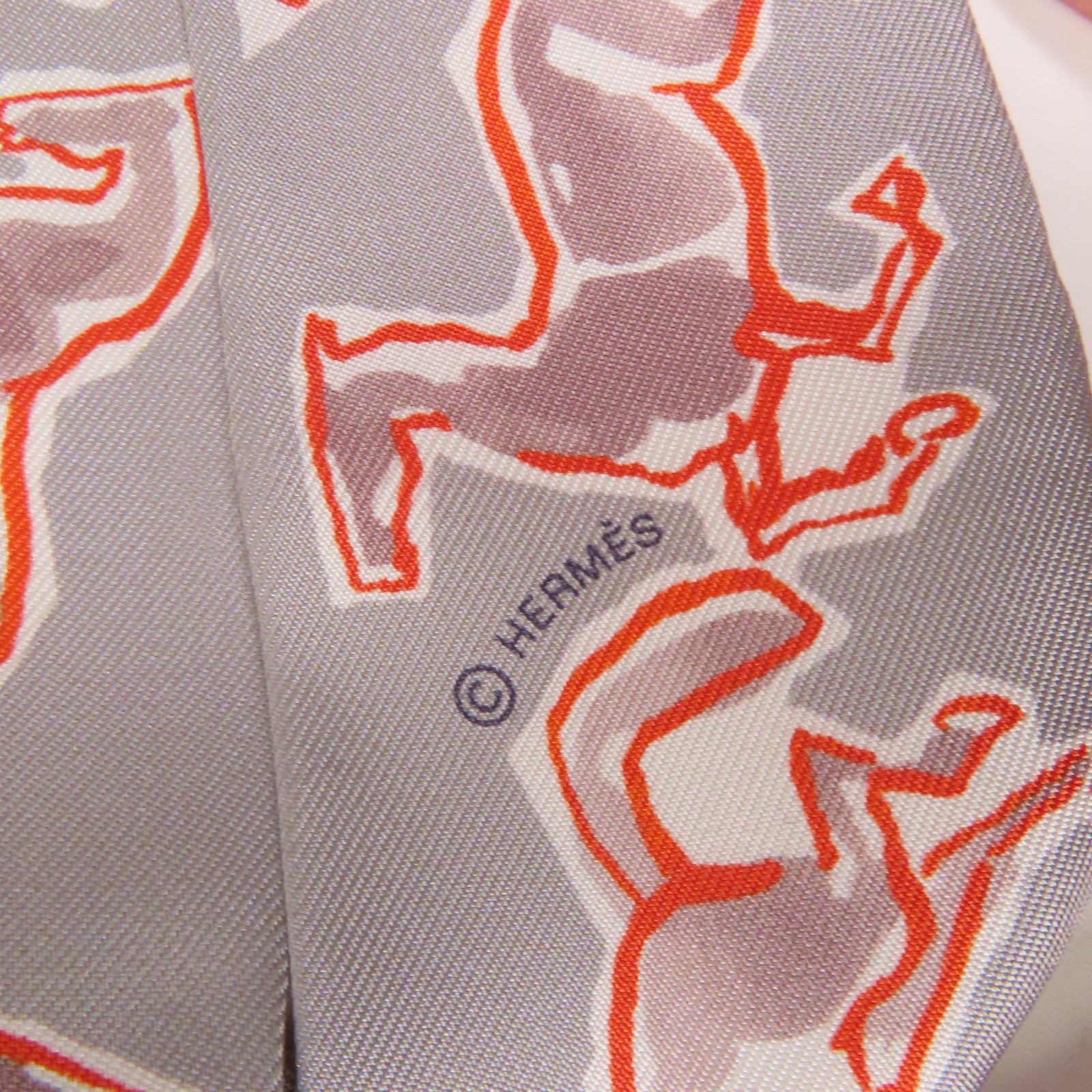 HERMES 【激減優惠】絲質Twilly絲巾