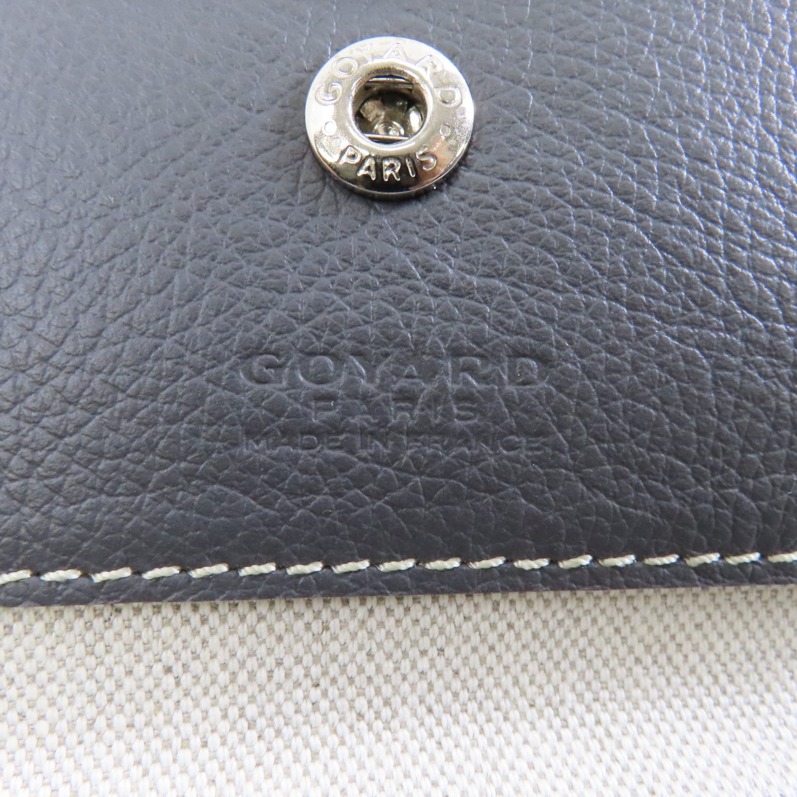 GOYARD 塗層帆布Saint Lonis PM銀扣手挽袋灰色