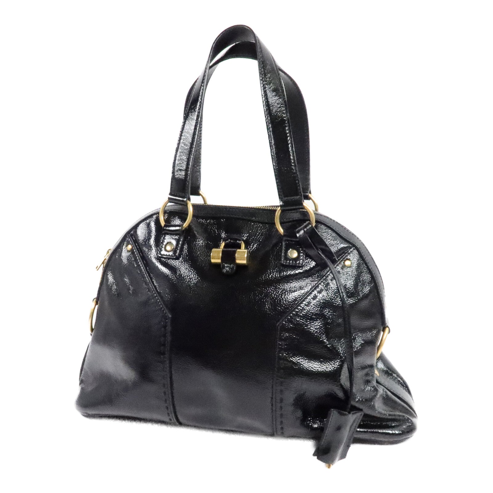 YVES SAINT LAURENT 漆皮皮革Muse Bag手挽袋