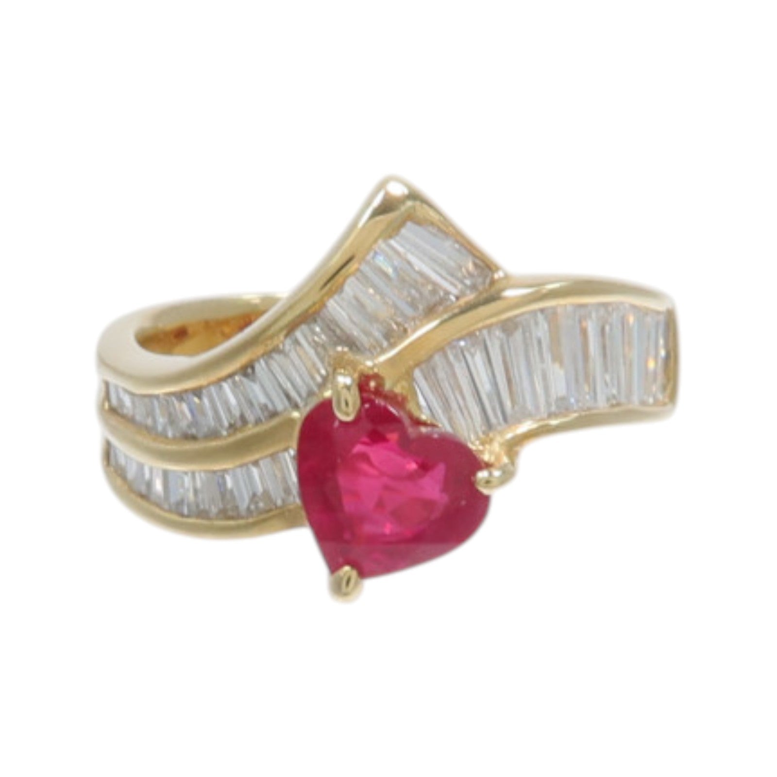 JEWELRY 18K黃金Ruby Diamond Ring紅寶石/鑽石戒指