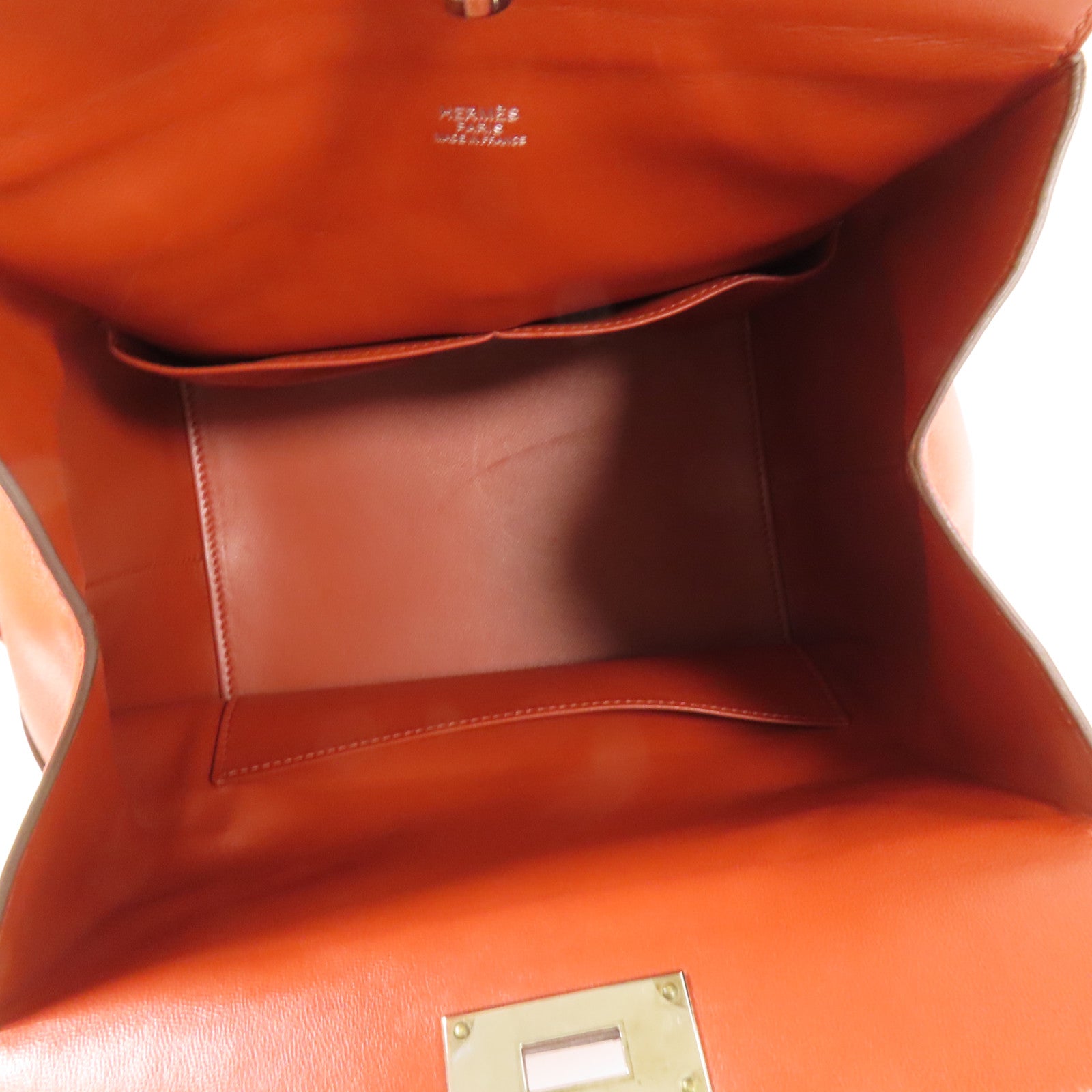 HERMES Evercolor皮革Tool Box 20銀扣手挽肩背兩用袋Brique