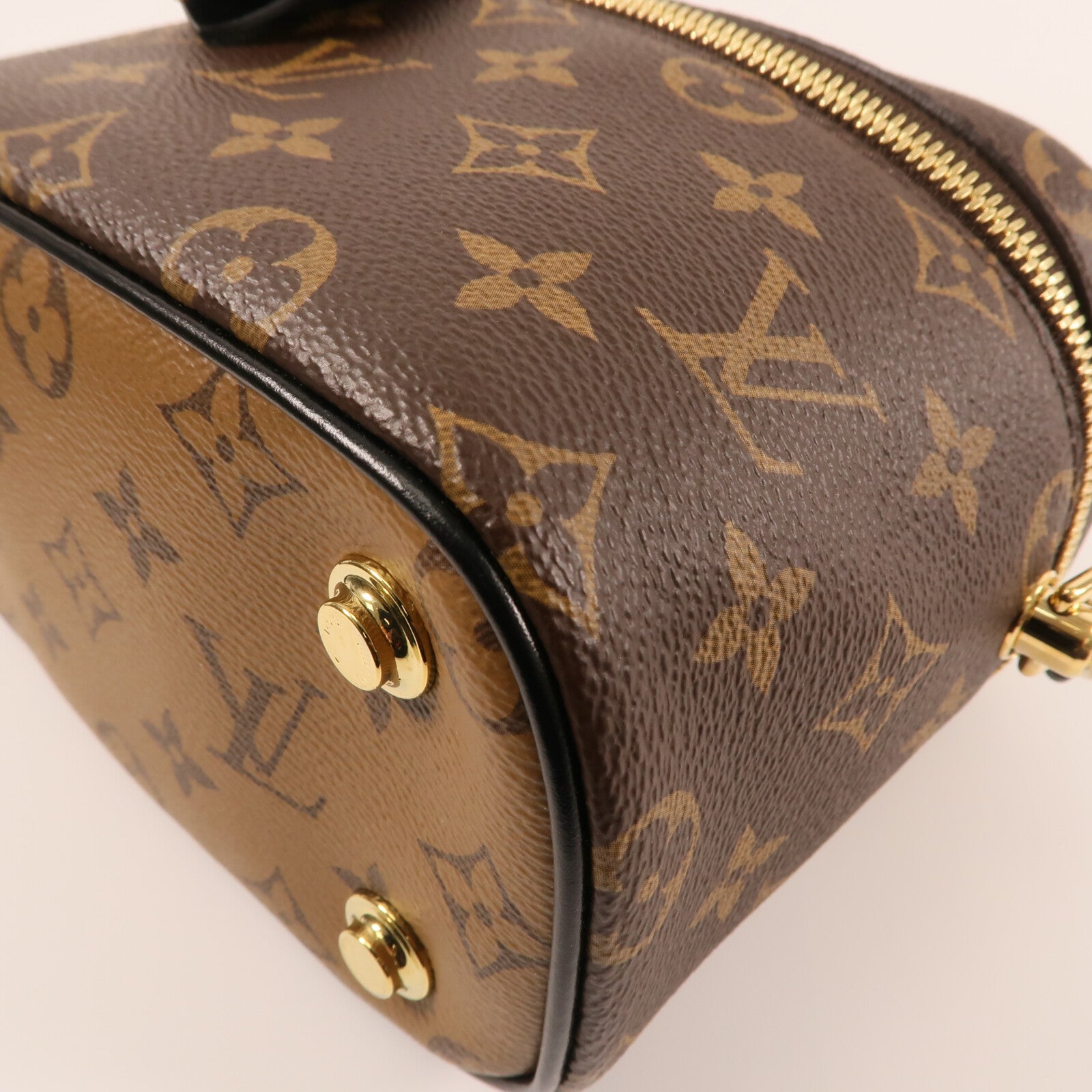 LOUIS VUITTON Monogram Reverse Vanity PM金扣手挽肩背兩用袋