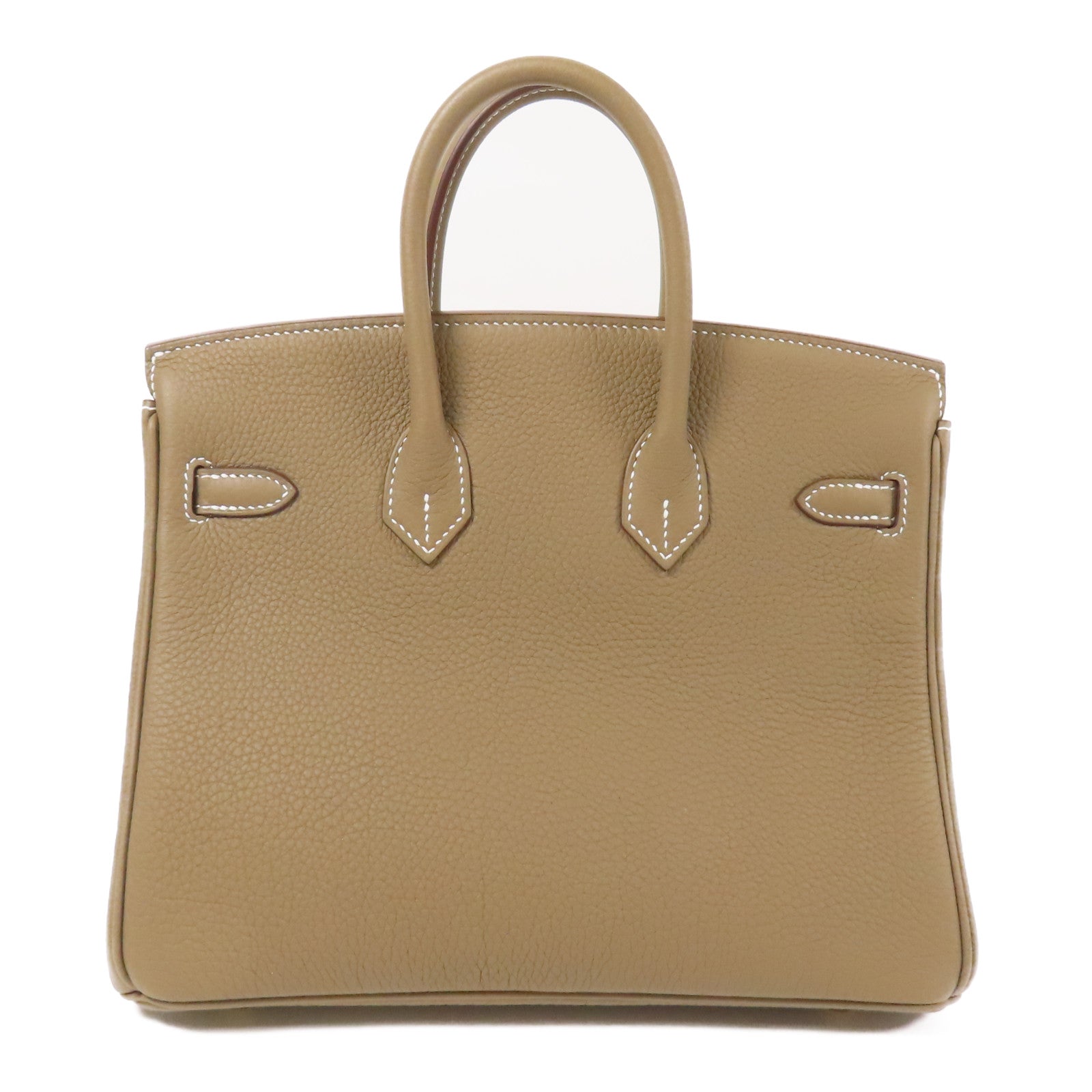 HERMES 【激減優惠】Togo皮革金扣Birkin 25手挽袋Etoupe