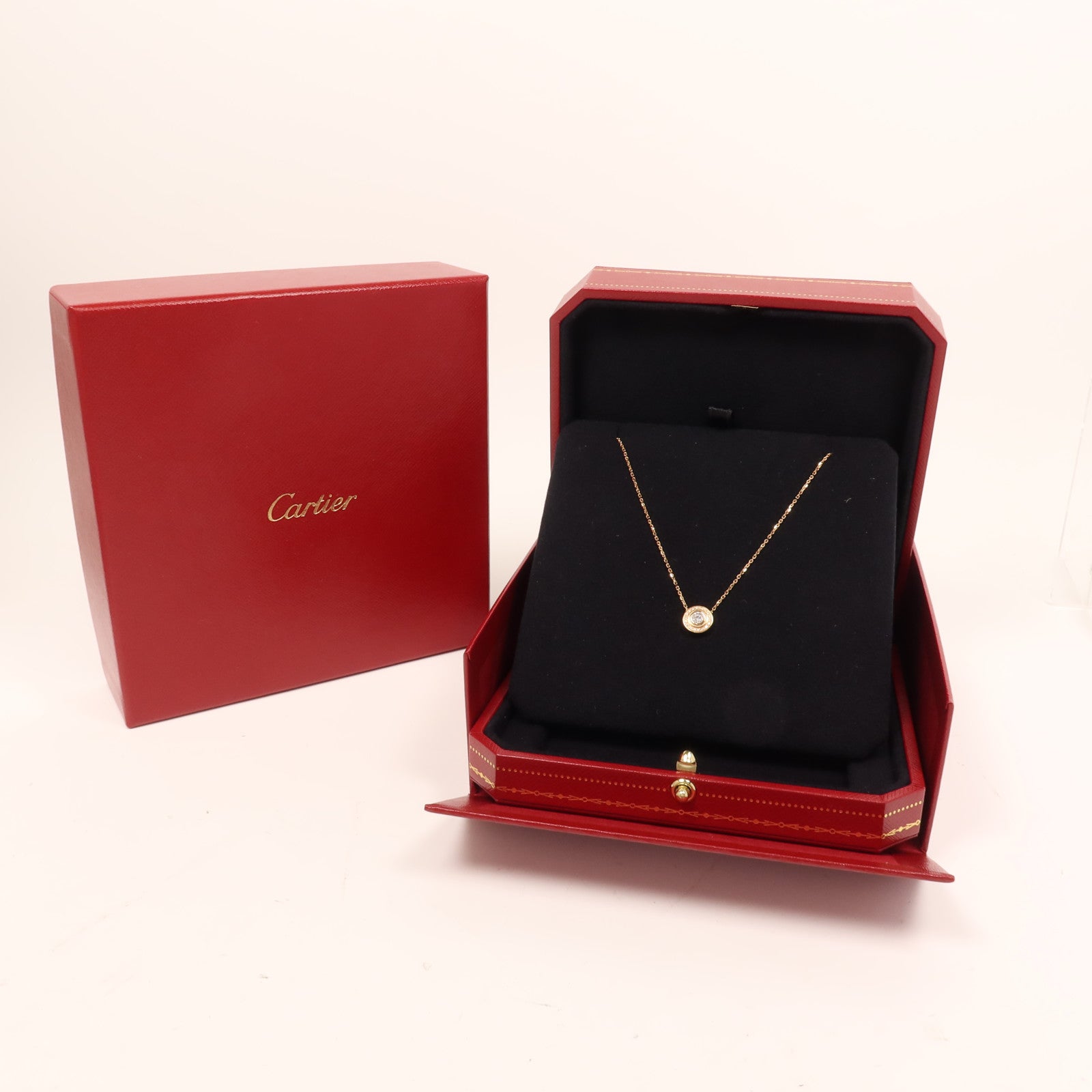 CARTIER 18K玫瑰金D Amour Diamond Necklace鑽石項鍊
