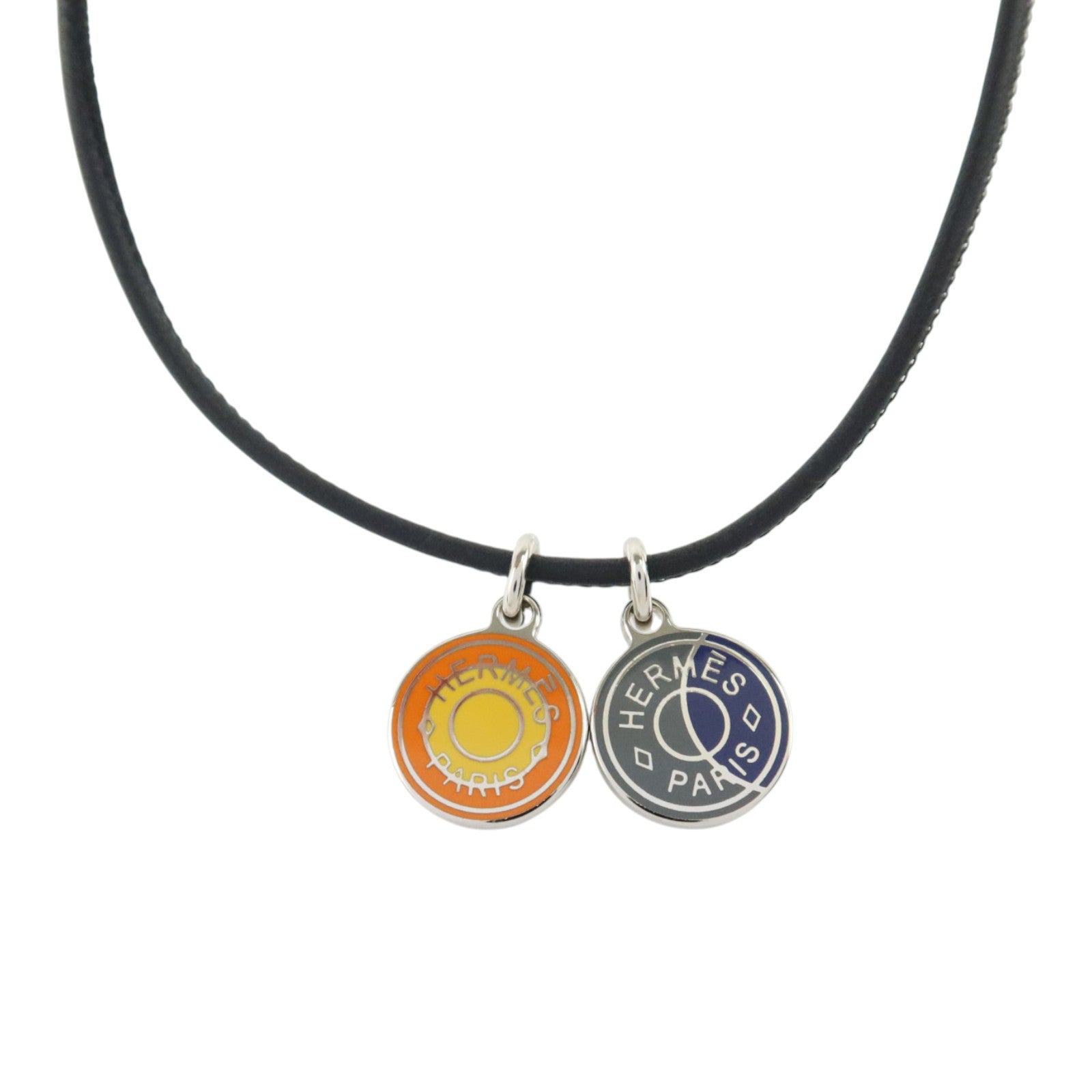 HERMES Swift皮革/金屬Eclipse Necklace項鏈