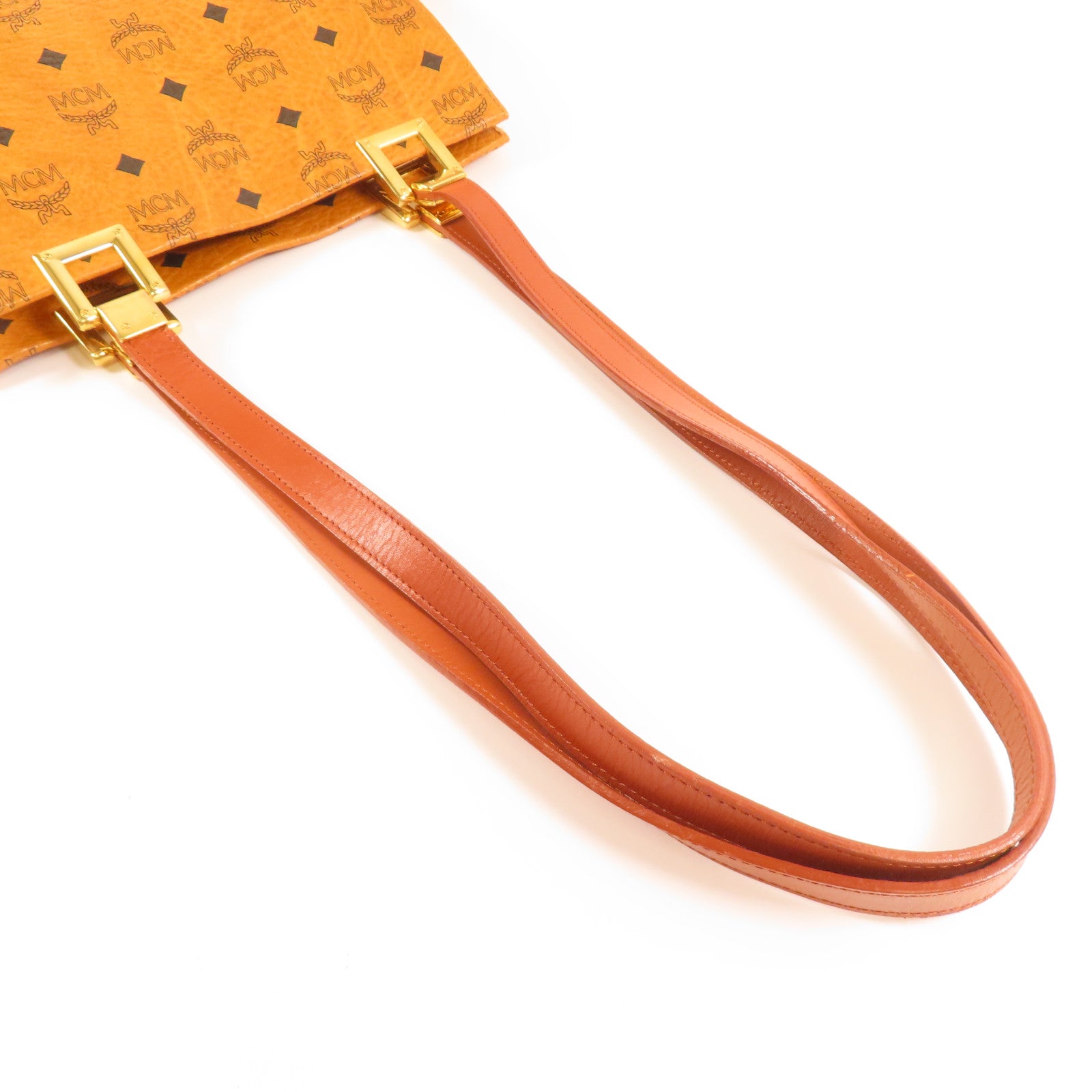 MCM 牛皮皮革Shoulder Bag金扣肩背袋