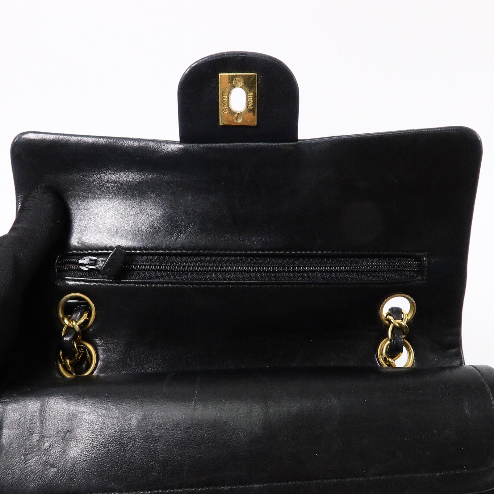 CHANEL 羊皮皮革Classic 23鏈帶肩背袋