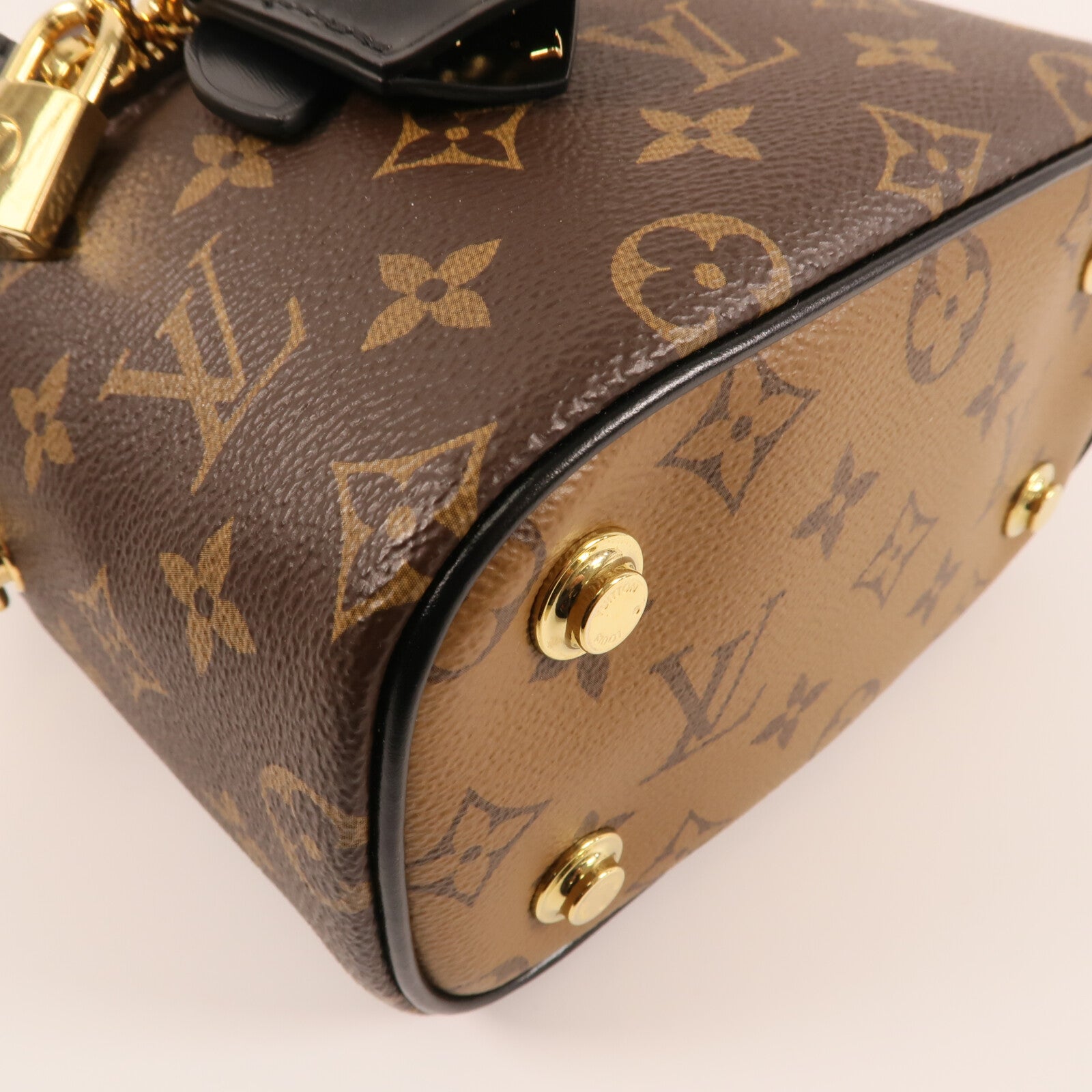 LOUIS VUITTON Monogram Reverse Vanity PM金扣手挽肩背兩用袋