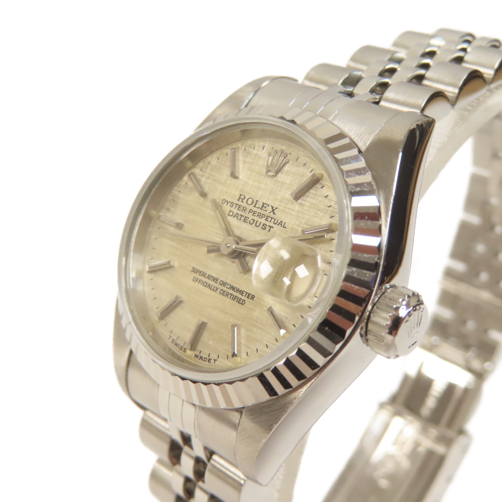 ROLEX Datejust 26mm不鏽鋼手錶自動機芯金色