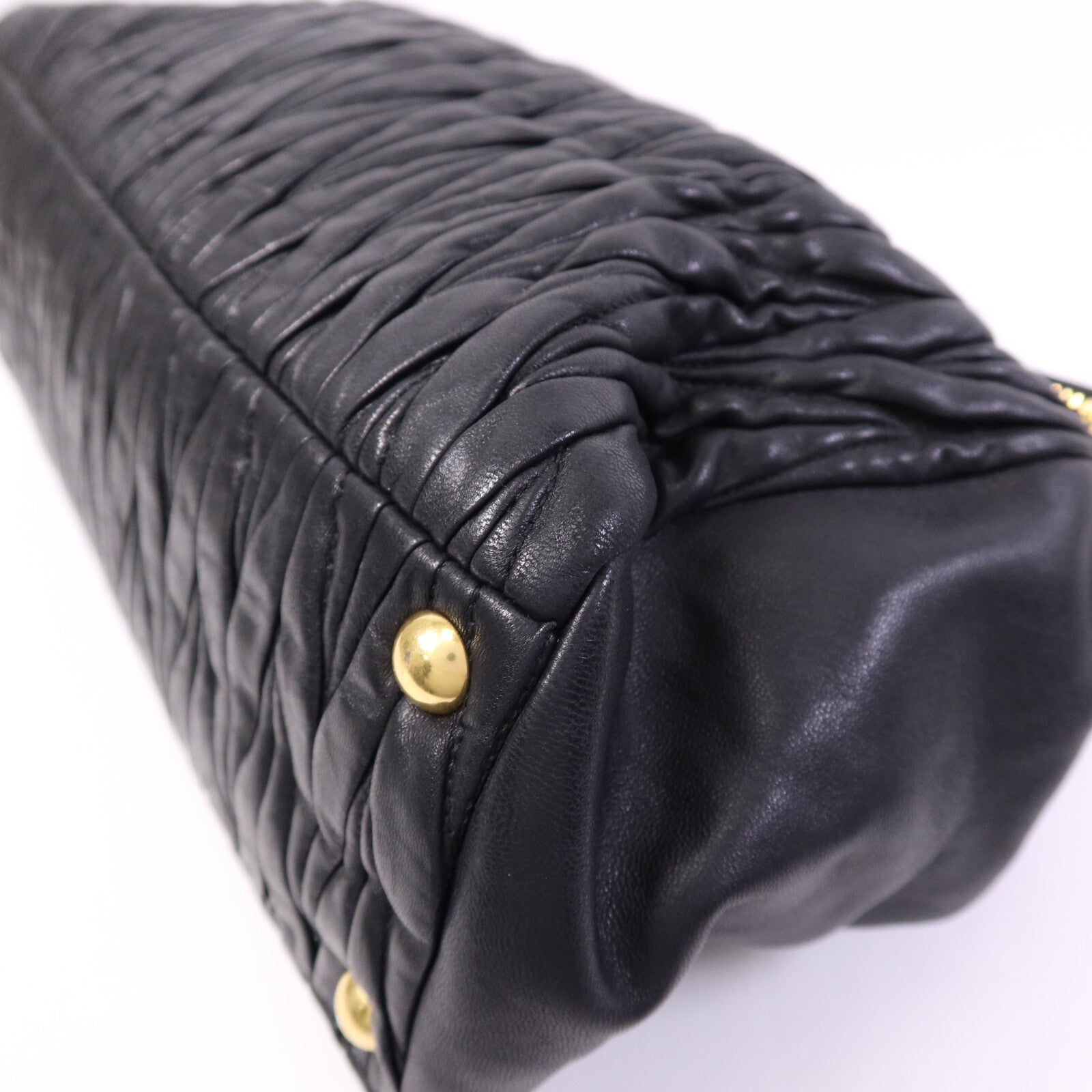 Miu Miu 羊皮皮革2 Way Shoulder Bag金扣手挽肩背兩用袋