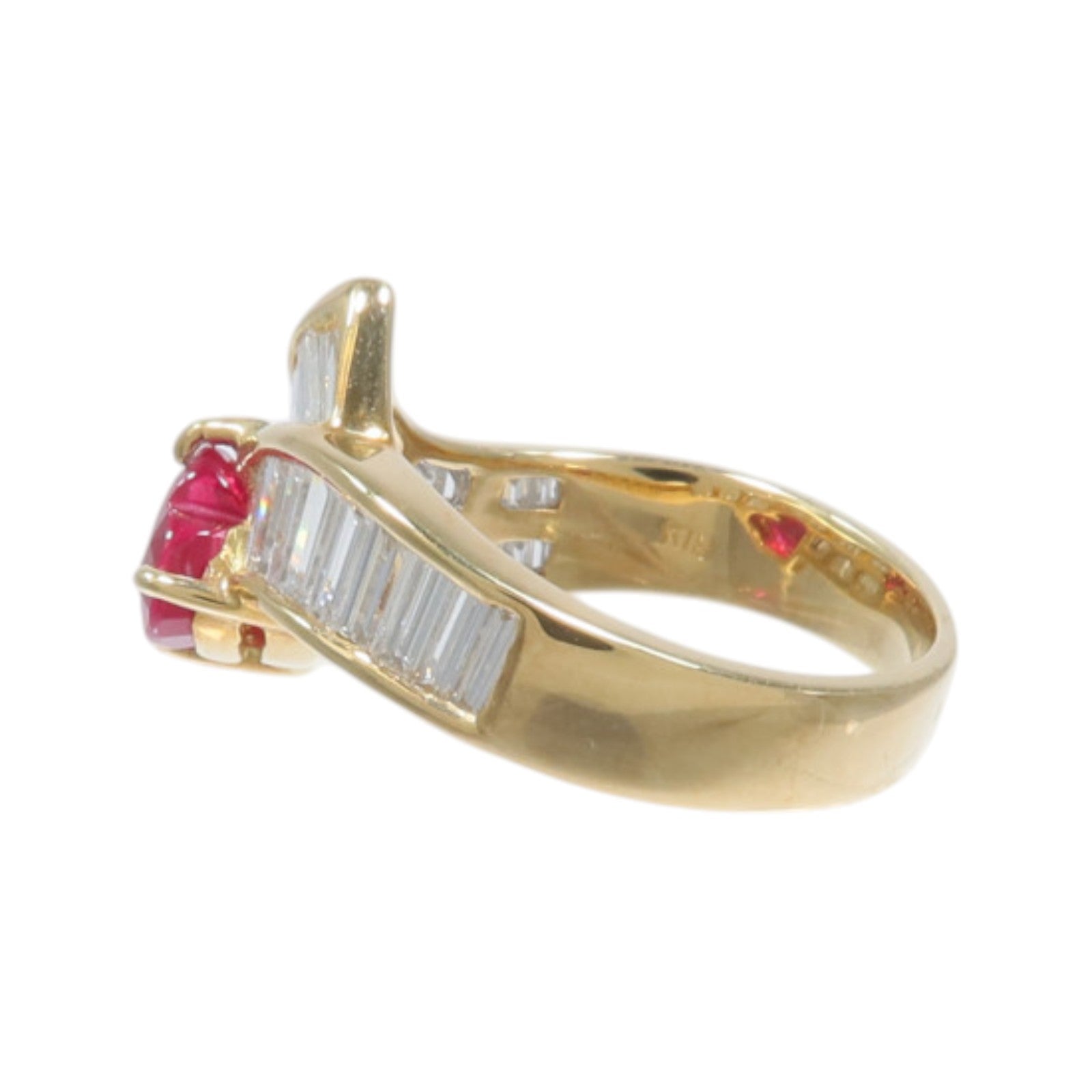 JEWELRY 18K黃金Ruby Diamond Ring紅寶石/鑽石戒指