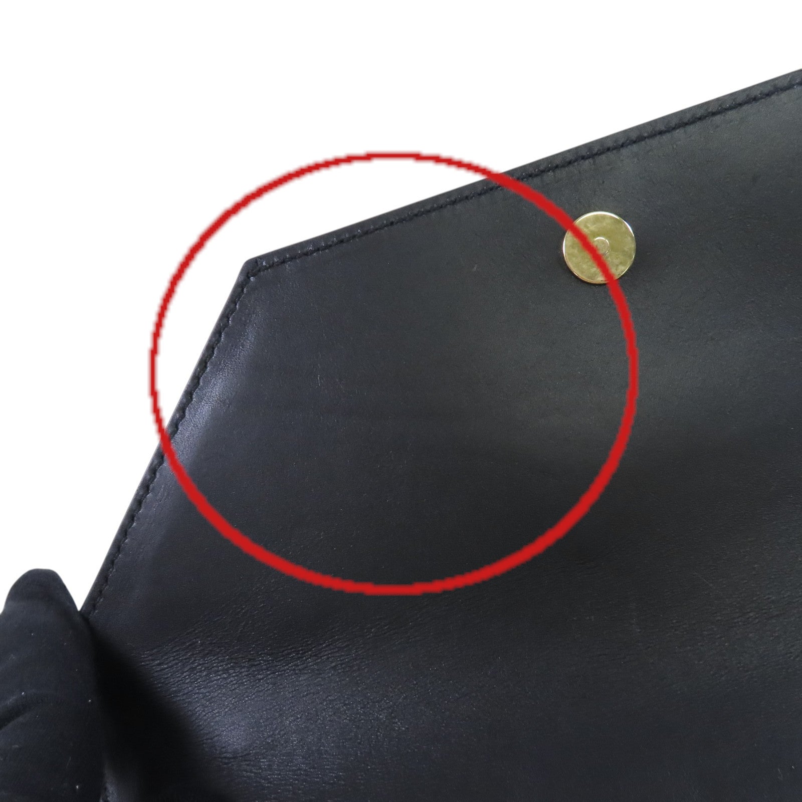 SAINT LAURENT 【激減優惠】牛皮皮革Clutch Bag金扣手拿包