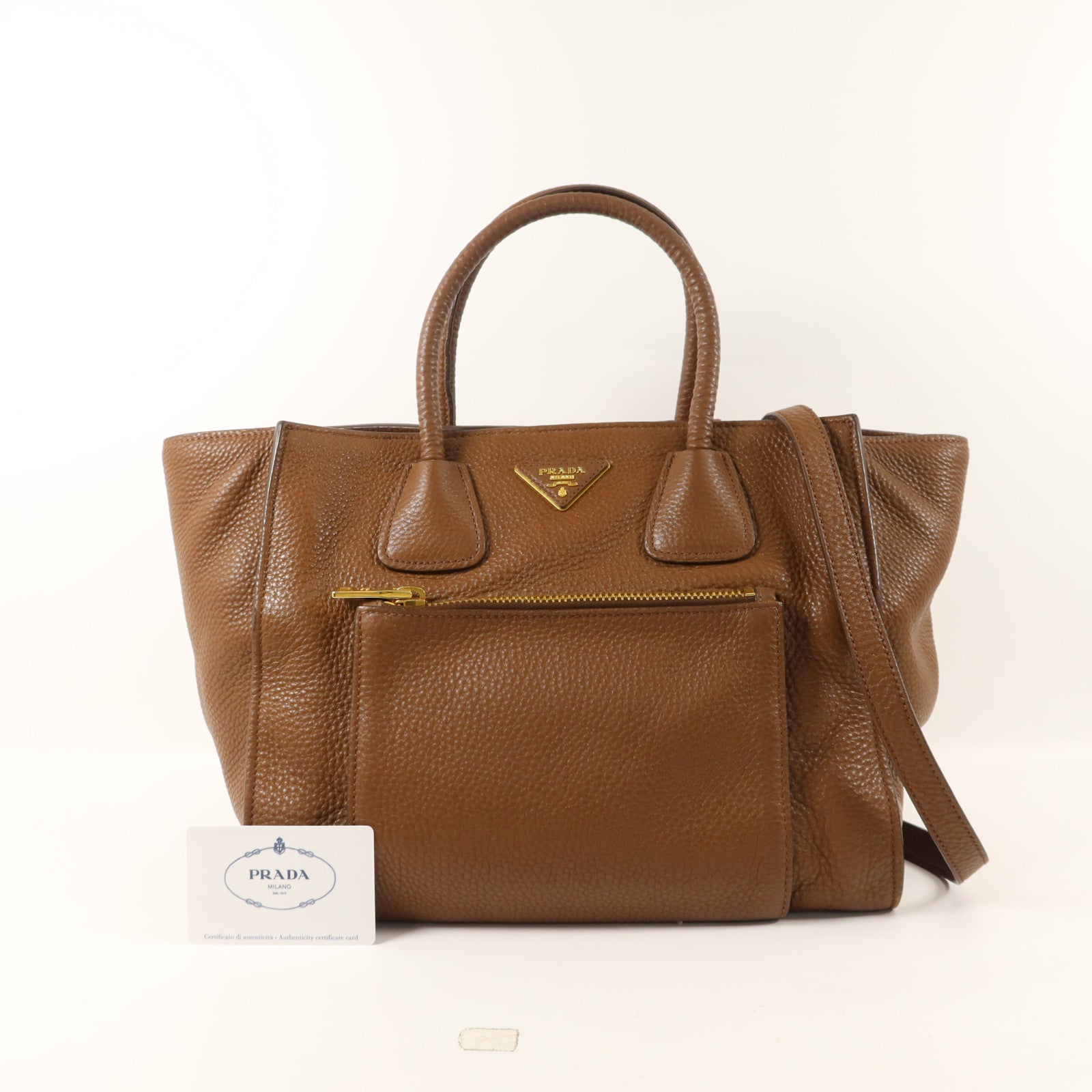PRADA 牛皮皮革2 Way Shoulder手挽肩背兩用袋