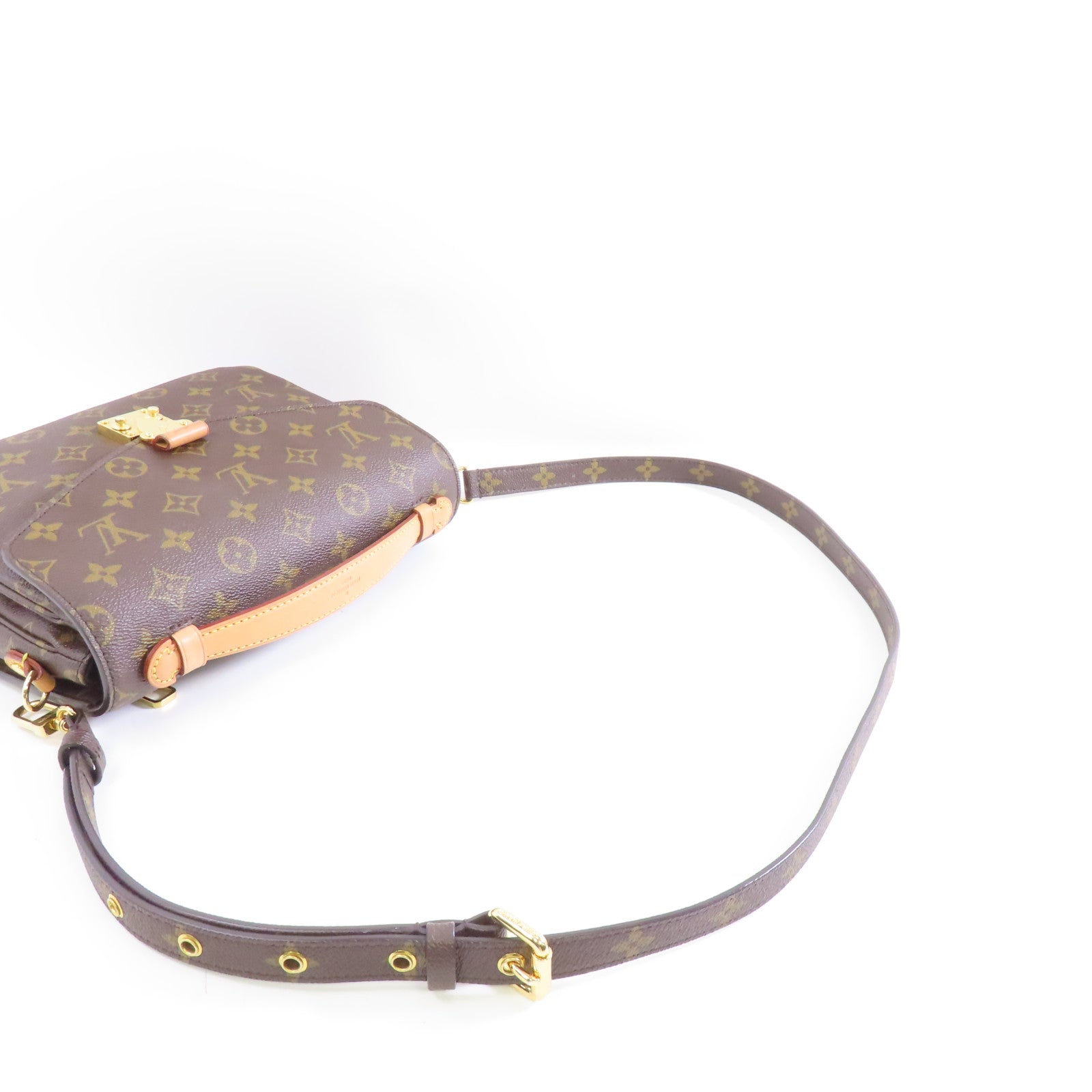 LOUIS VUITTON Monogram Pochette Metis金扣手挽肩背兩用袋啡色