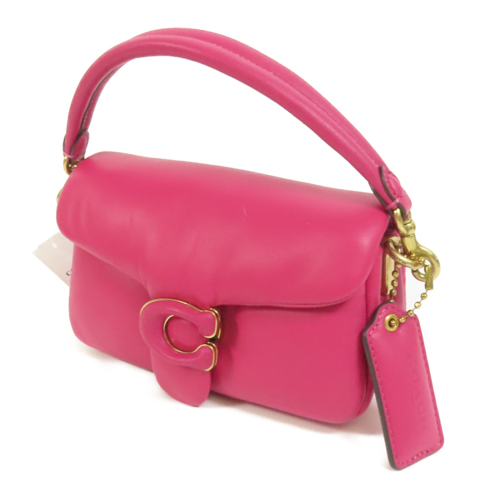 COACH 羊皮皮革Pillow Tabby 18金扣手挽肩背兩用袋