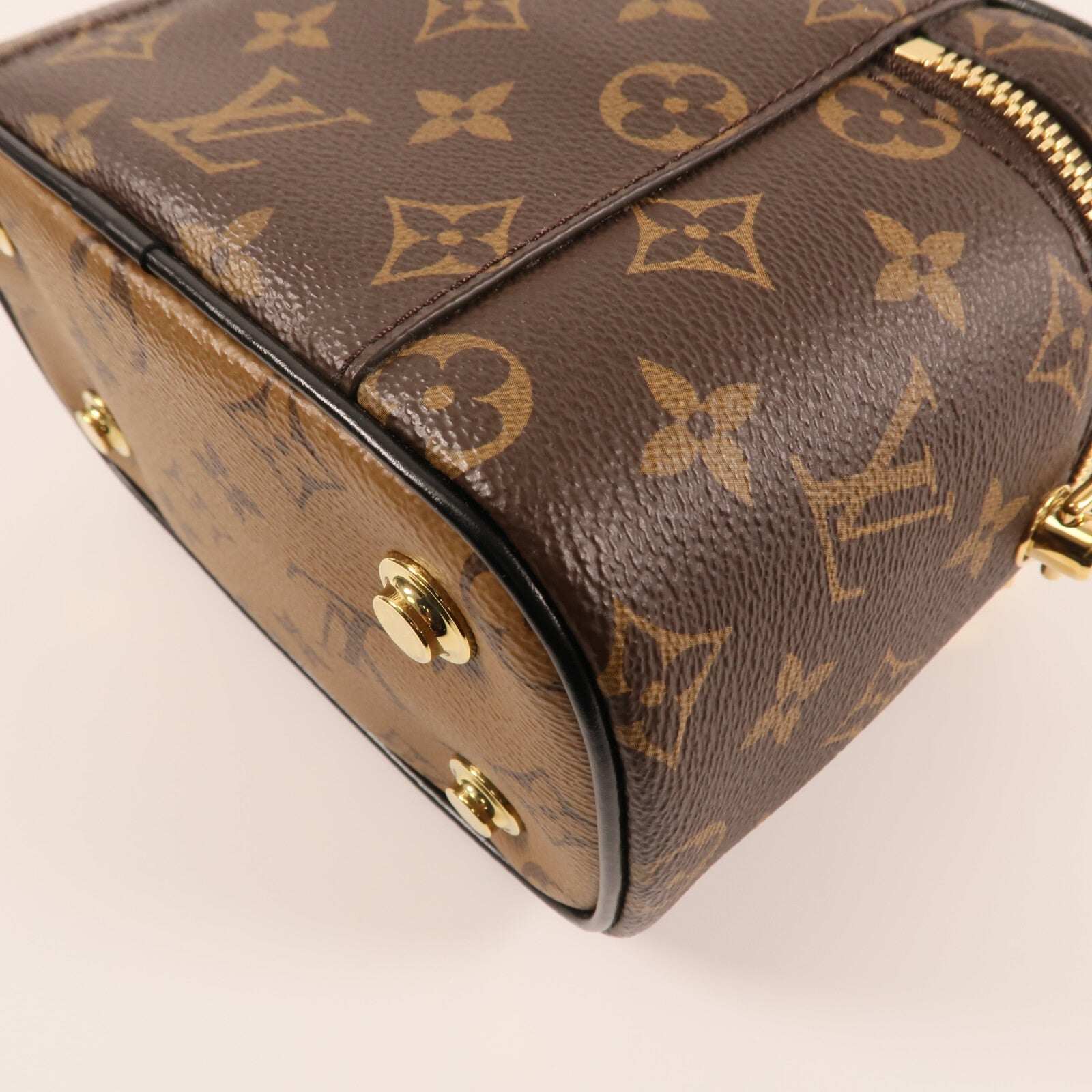 LOUIS VUITTON Monogram Reverse Vanity PM金扣手挽肩背兩用袋