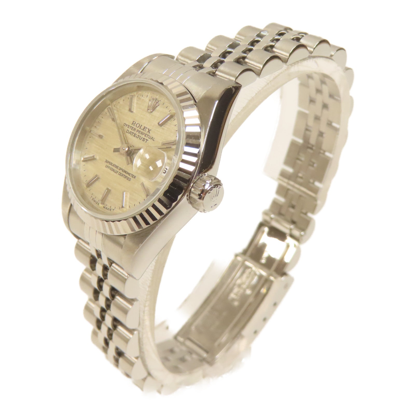 ROLEX Datejust 26mm不鏽鋼手錶自動機芯金色