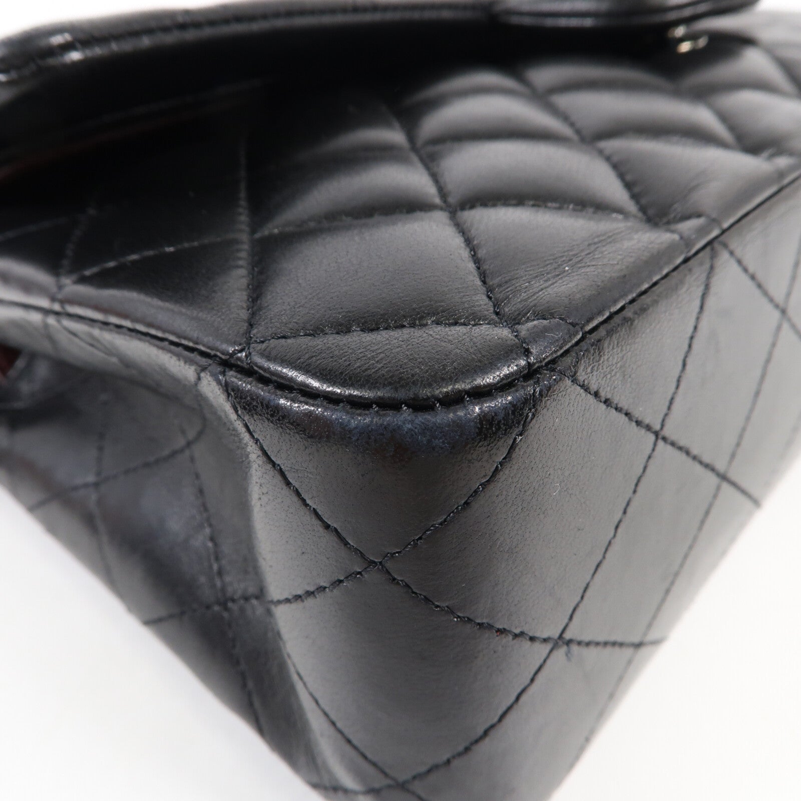 CHANEL 羊皮皮革Classic 25銀扣鏈帶肩背袋