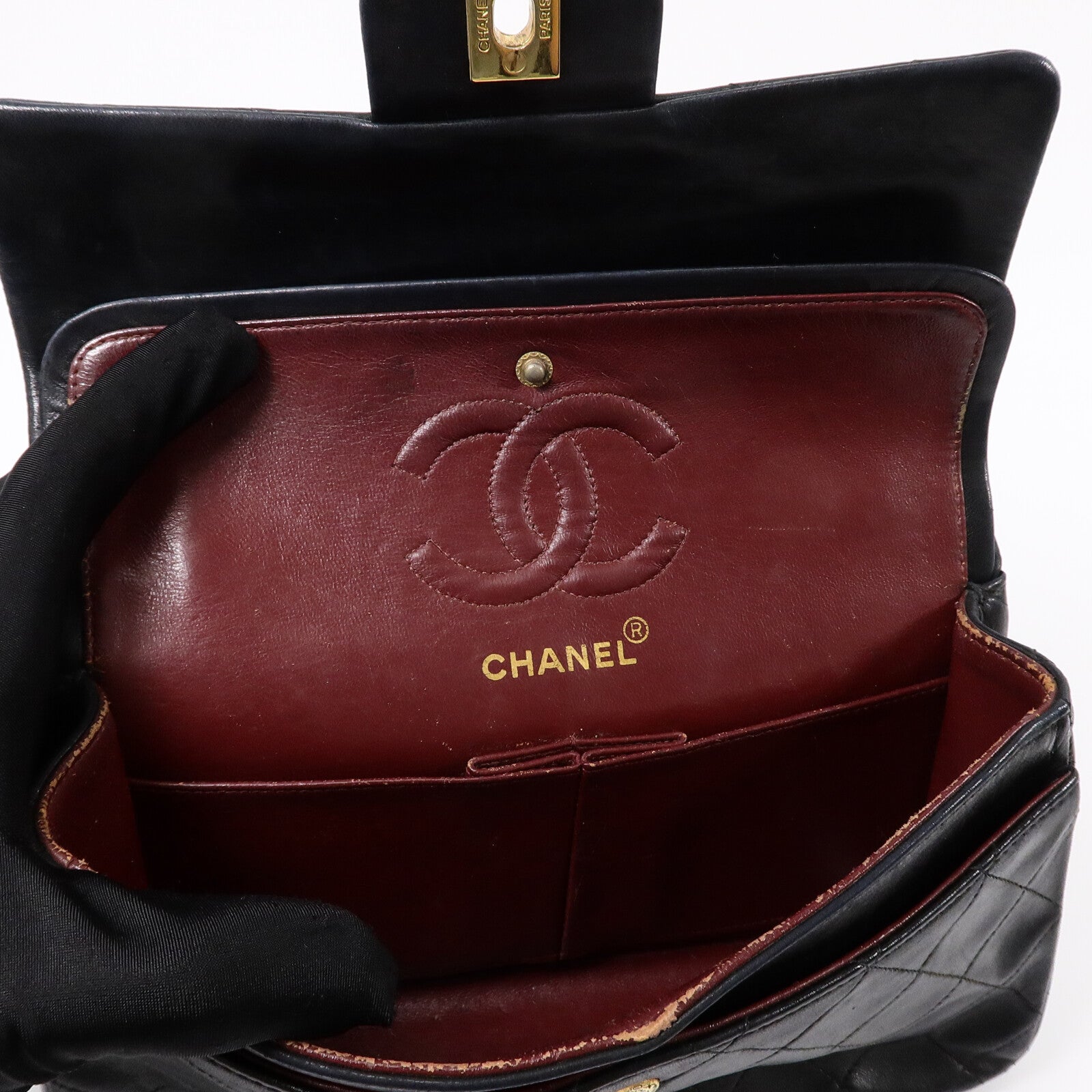 CHANEL 羊皮皮革Classic 23鏈帶肩背袋