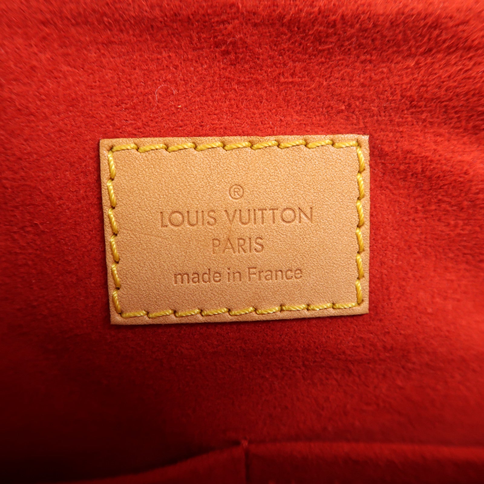 LOUIS VUITTON 【激減優惠】Monogram Pallas金扣手挽肩背兩用袋棕色/紅色