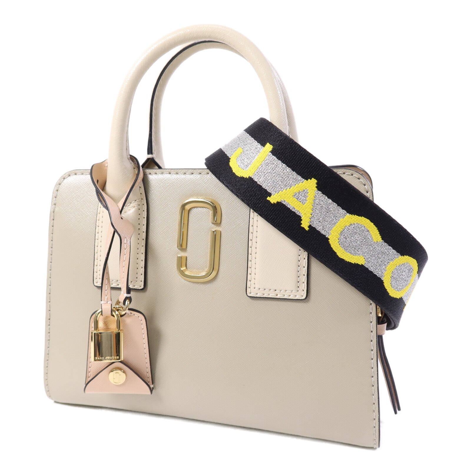 MARC JACOBS 牛皮皮革Little Big Shot Bag金扣手挽肩背兩用