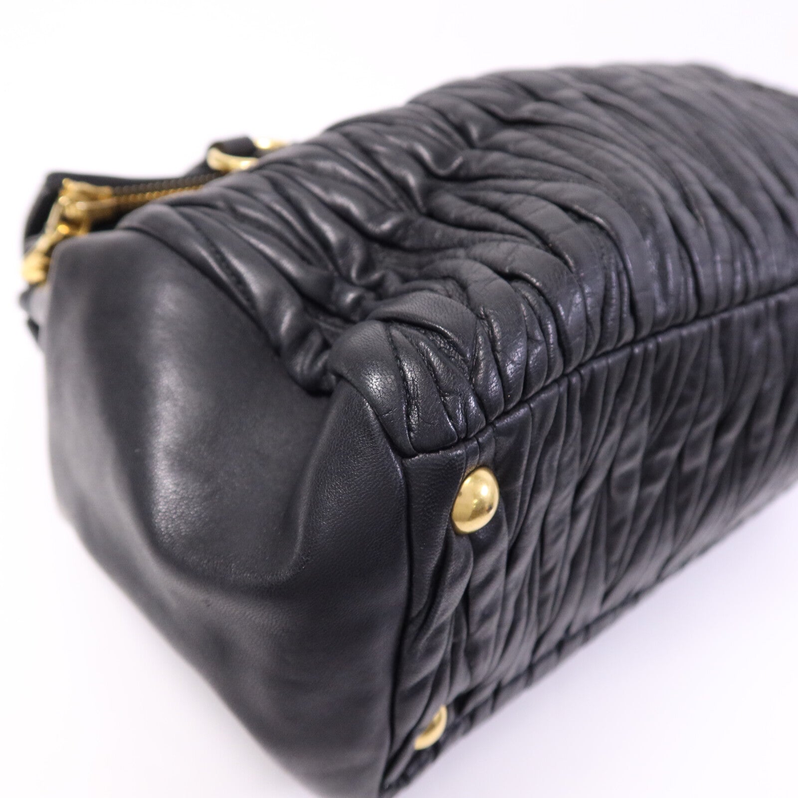 Miu Miu 羊皮皮革2 Way Shoulder Bag金扣手挽肩背兩用袋